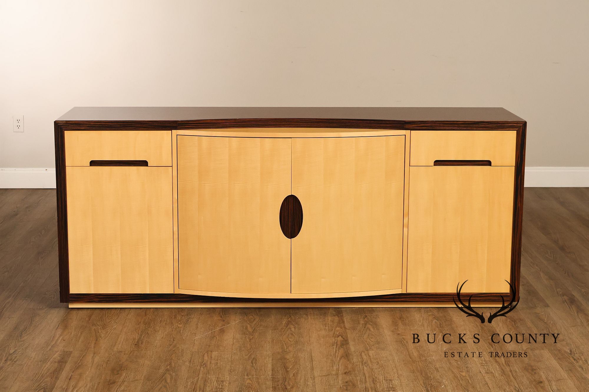 Giorgio Collection Italian Art Deco Style Mixed Wood Sideboard