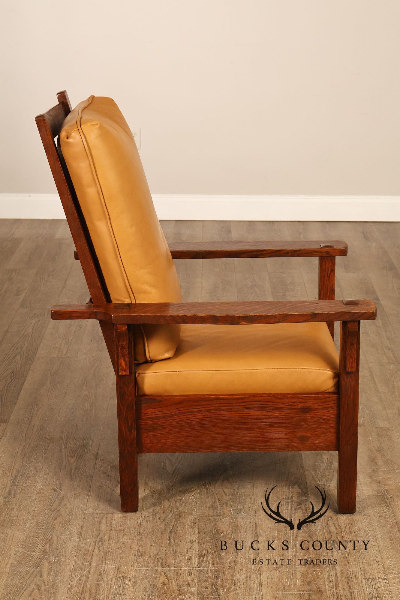 Gustav Stickley Antique Mission Oak Morris Chair Model 346