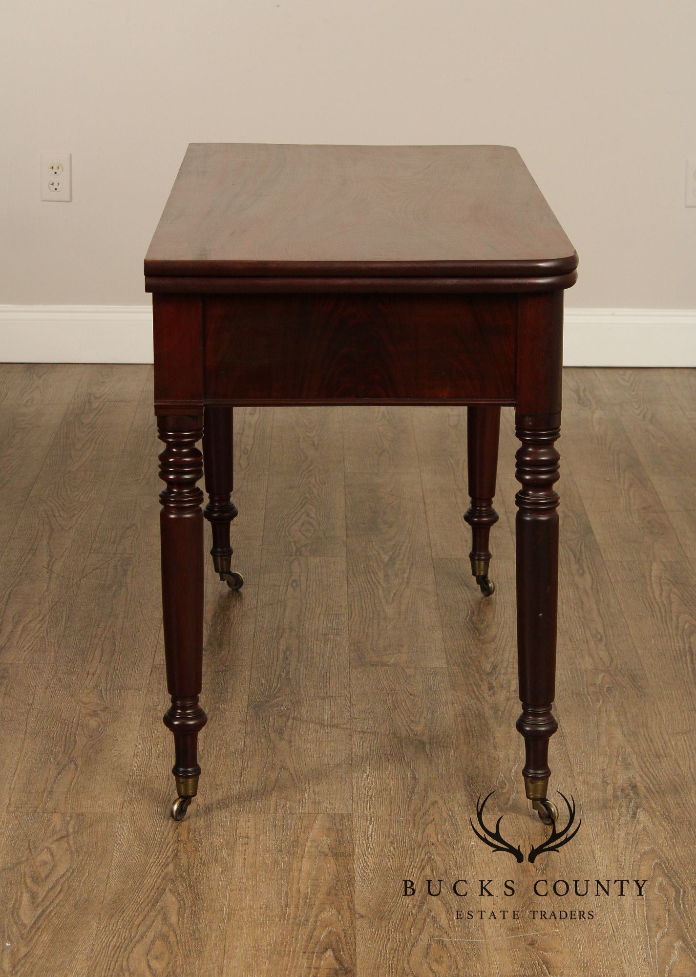 Antique American Empire Mahogany Flip-Top Games Table