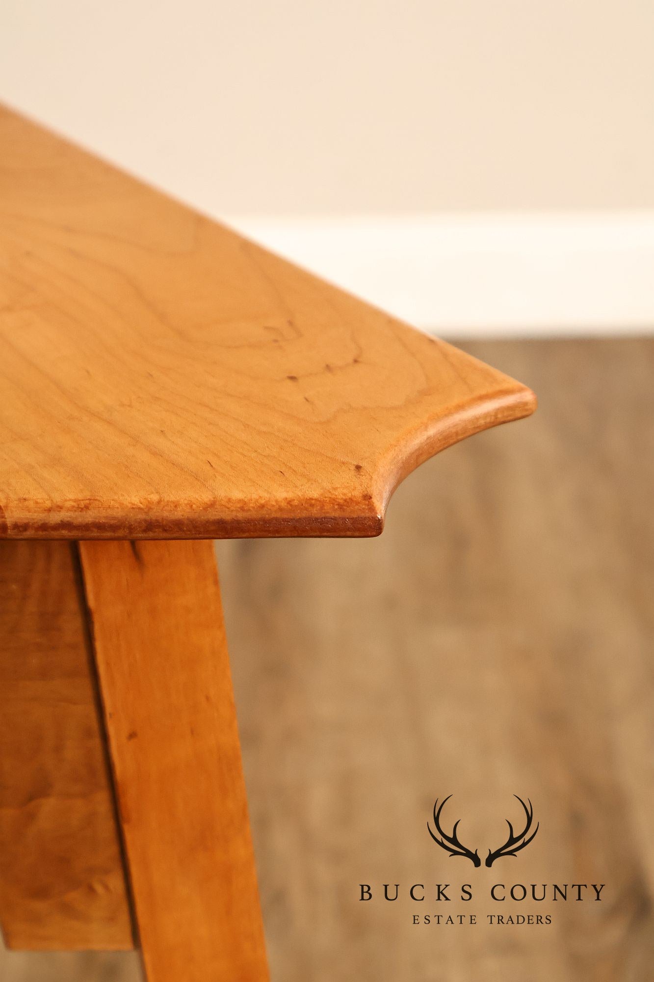 River Bend Ltd. Tiger Maple Triangular Side Table