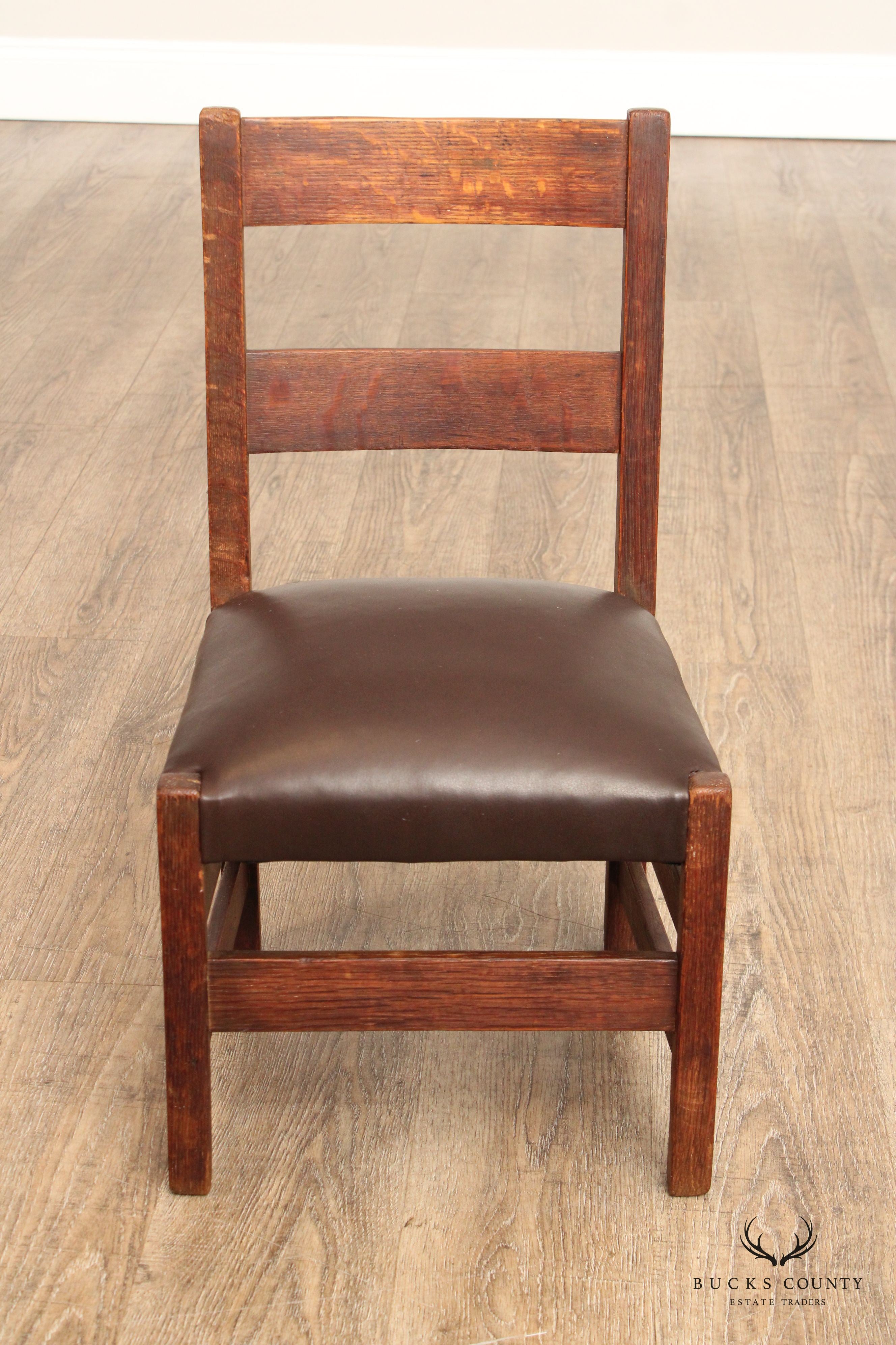 Gustav Stickley Antique Mission Oak Child's Side Chair