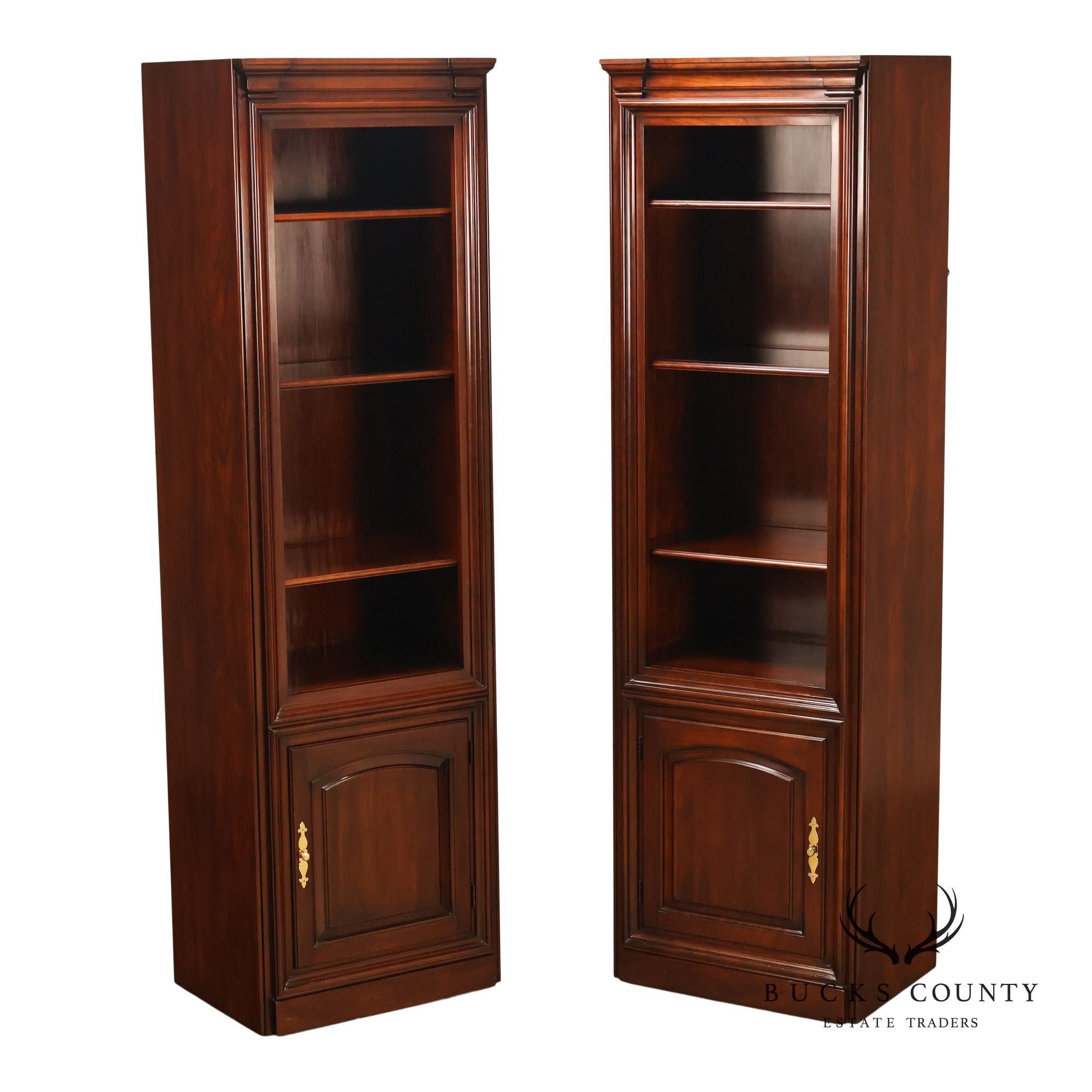 Statton Pair Of Oldtowne Cherry Bookcases
