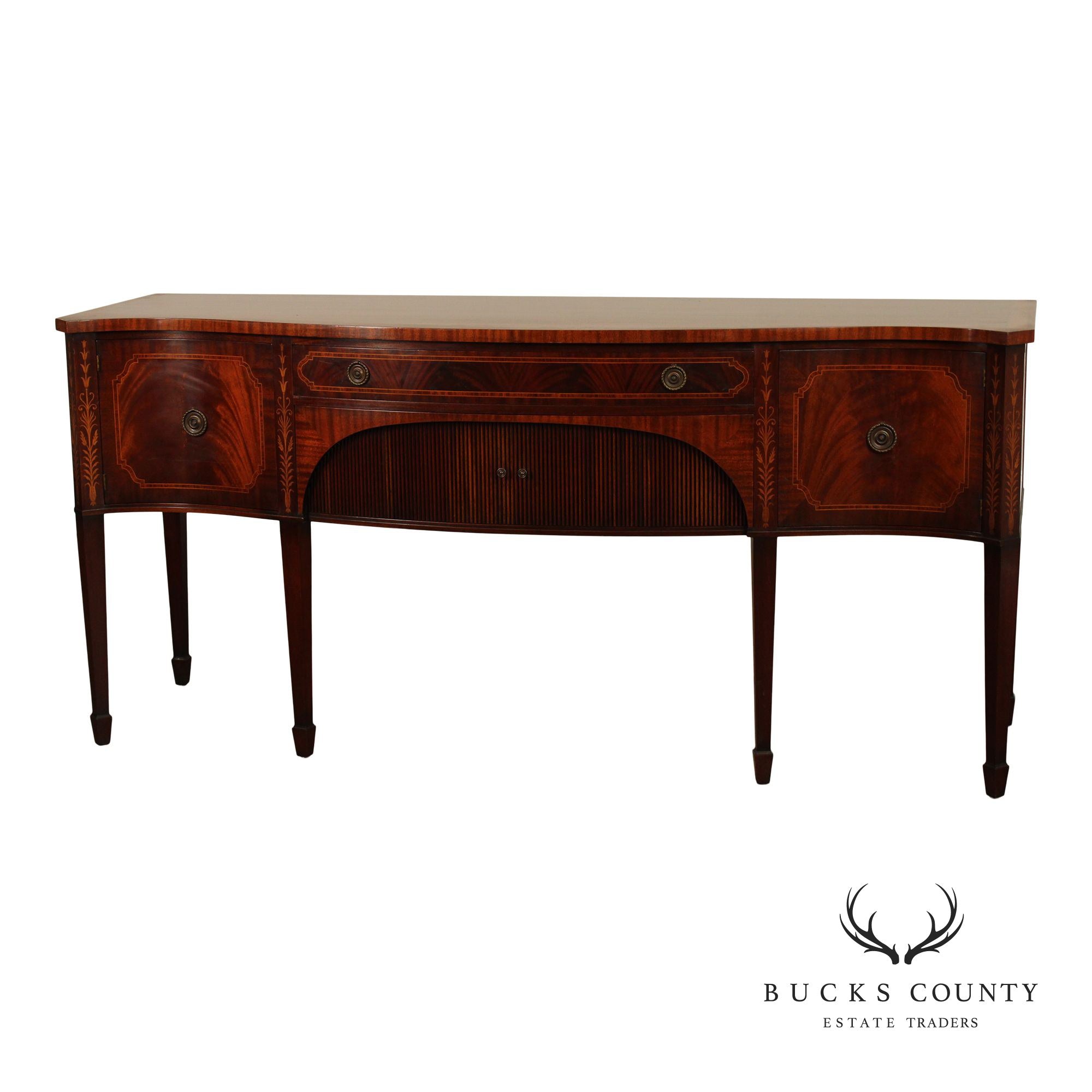 George III Style 1940's Inlaid Mahogany Sideboard