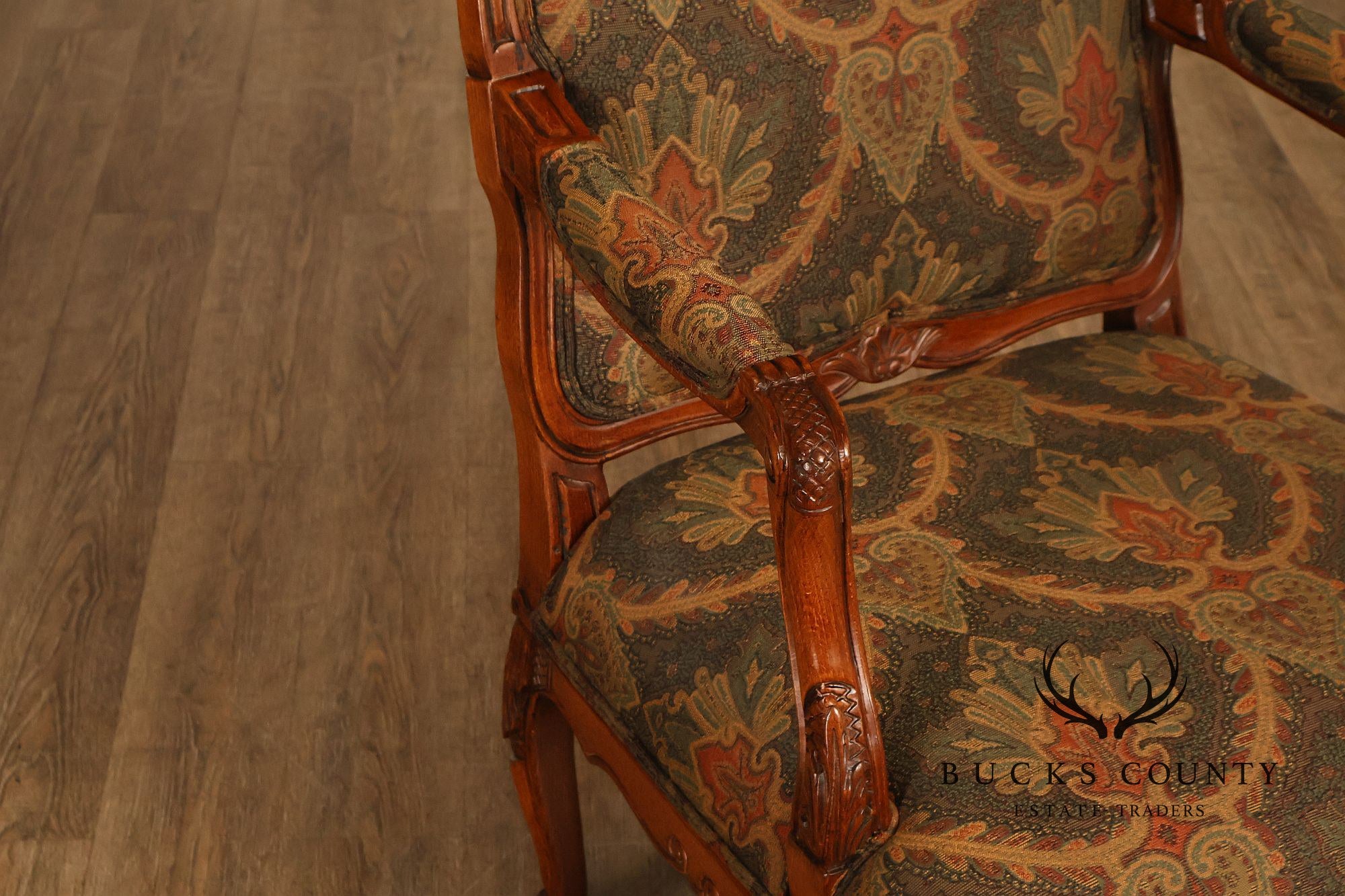 Woodmark Originals Italian Rococo Style Pair of Armchairs