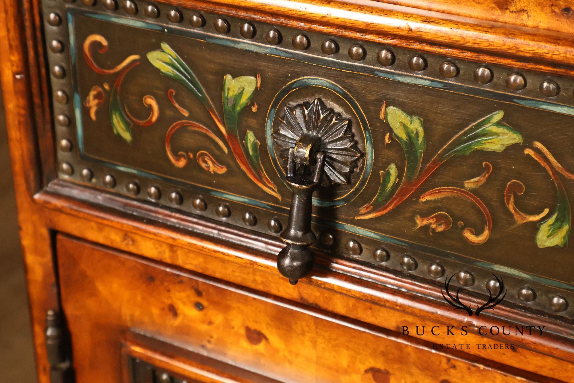 Theodore Alexander Decorated Chest With Drawers And Cabinet Doors