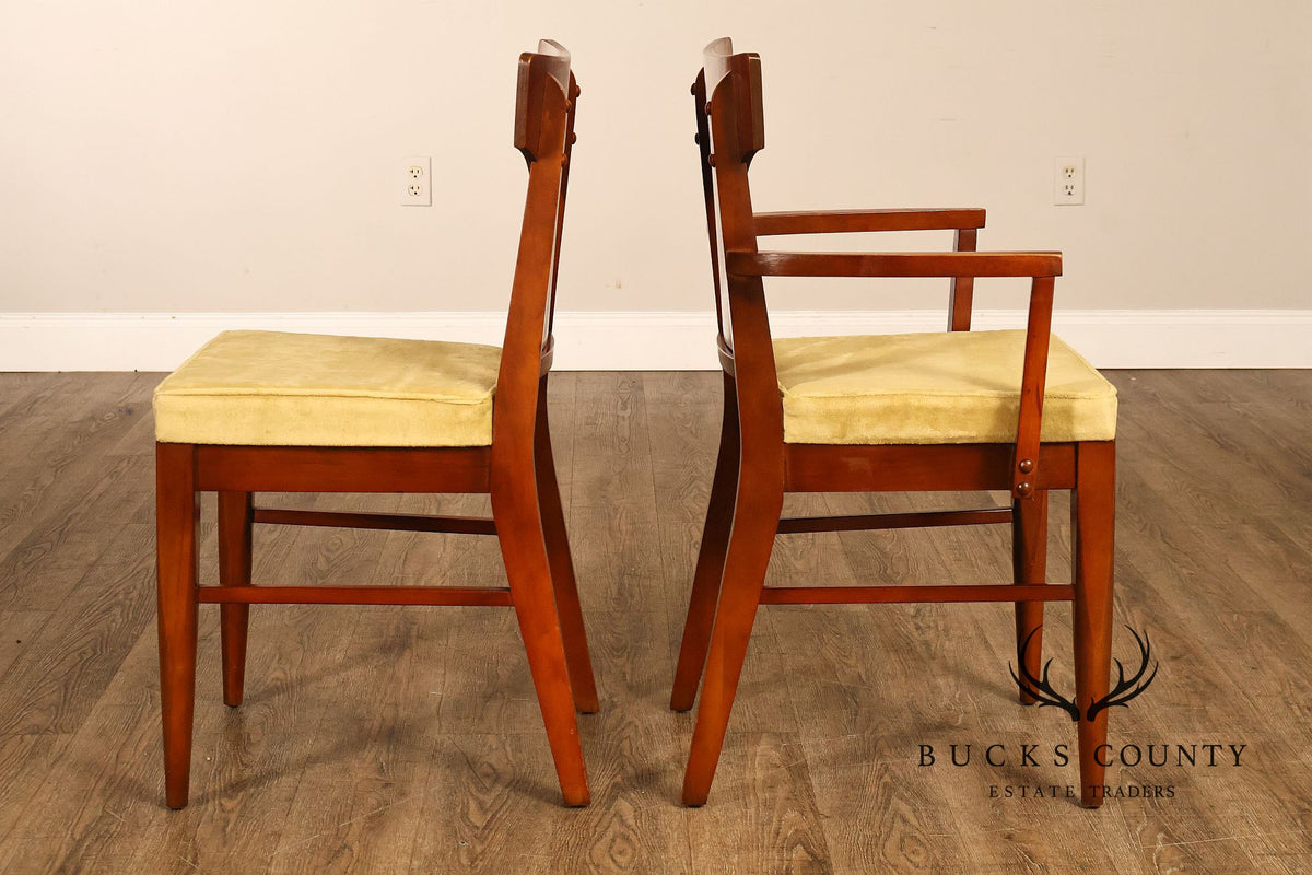 Mid Century Modern Set of Six Walnut Dining Chairs
