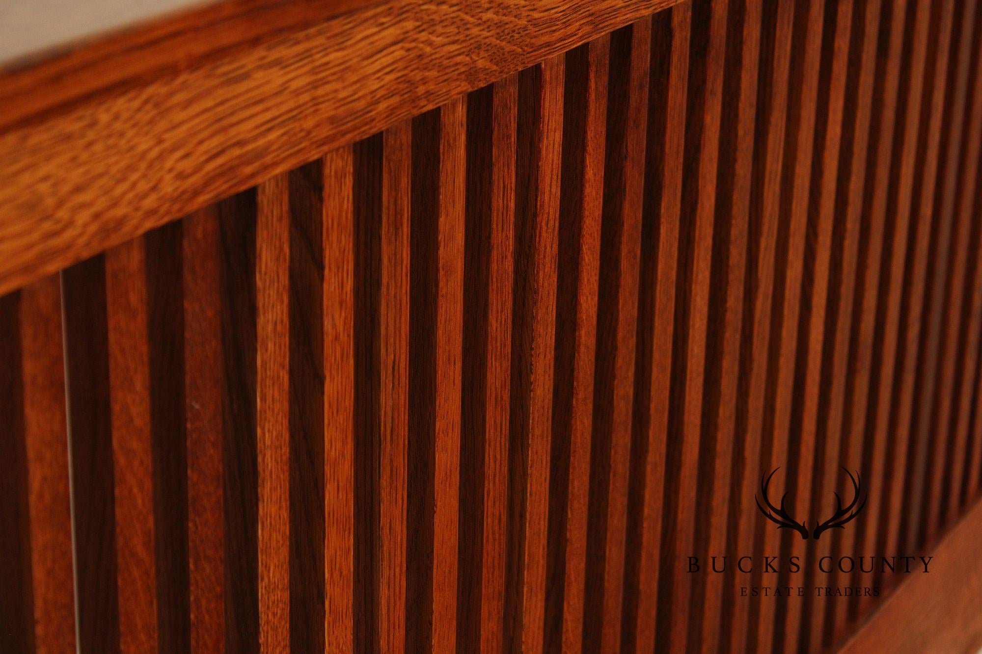 Stickley Mission Collection Oak Spindle Queen Bed