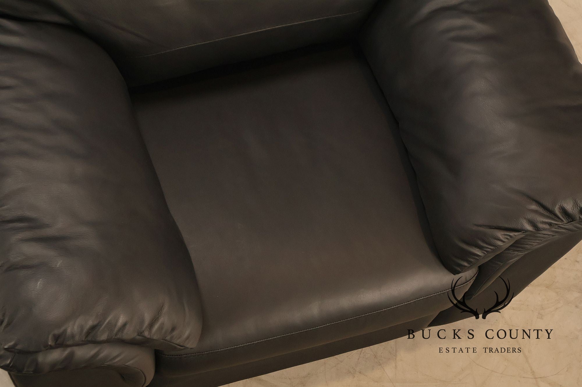 Italsofa Contemporary Black Leather Club Chair