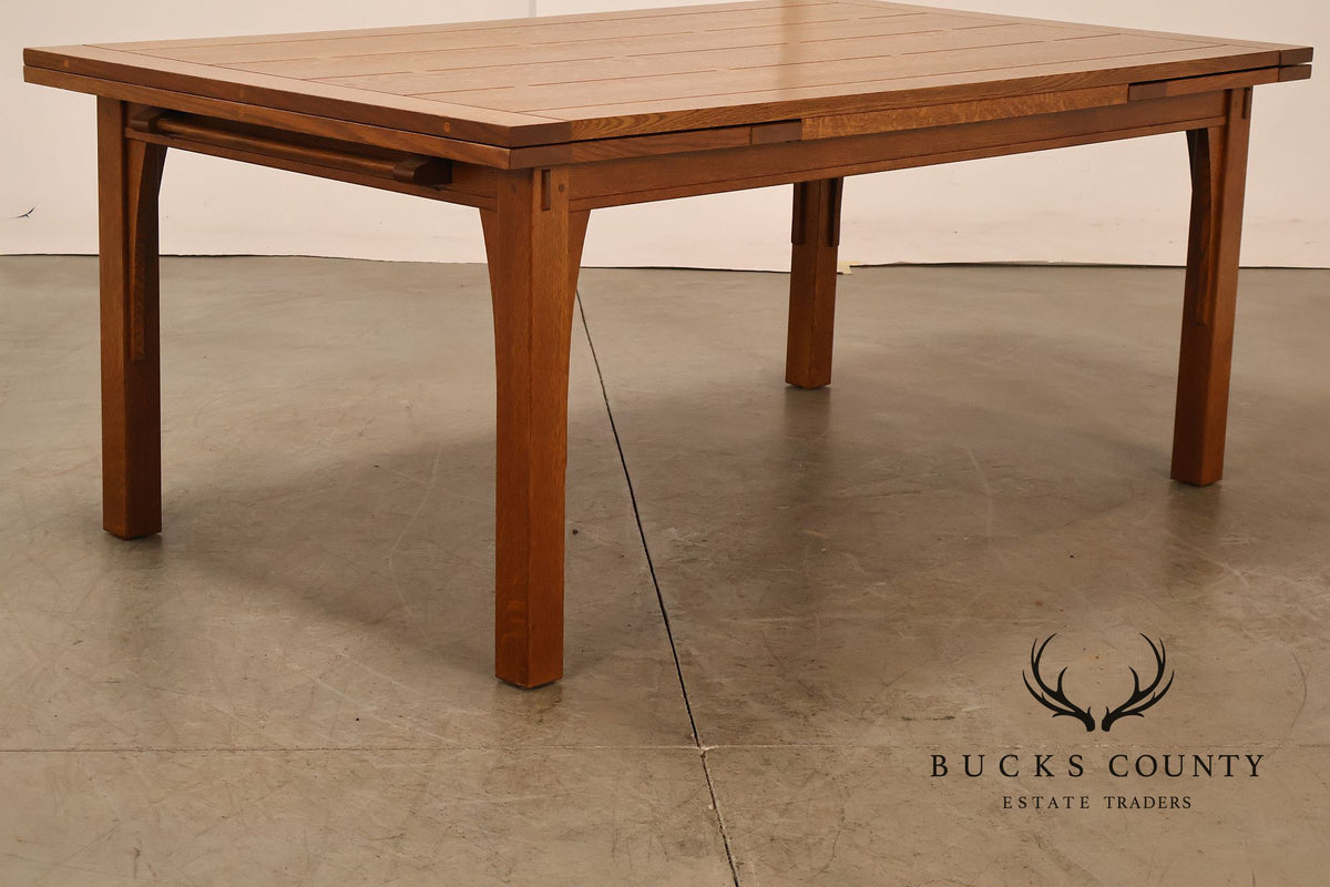 Stickley Mission Collection Oak Draw Top Extension Dining Table