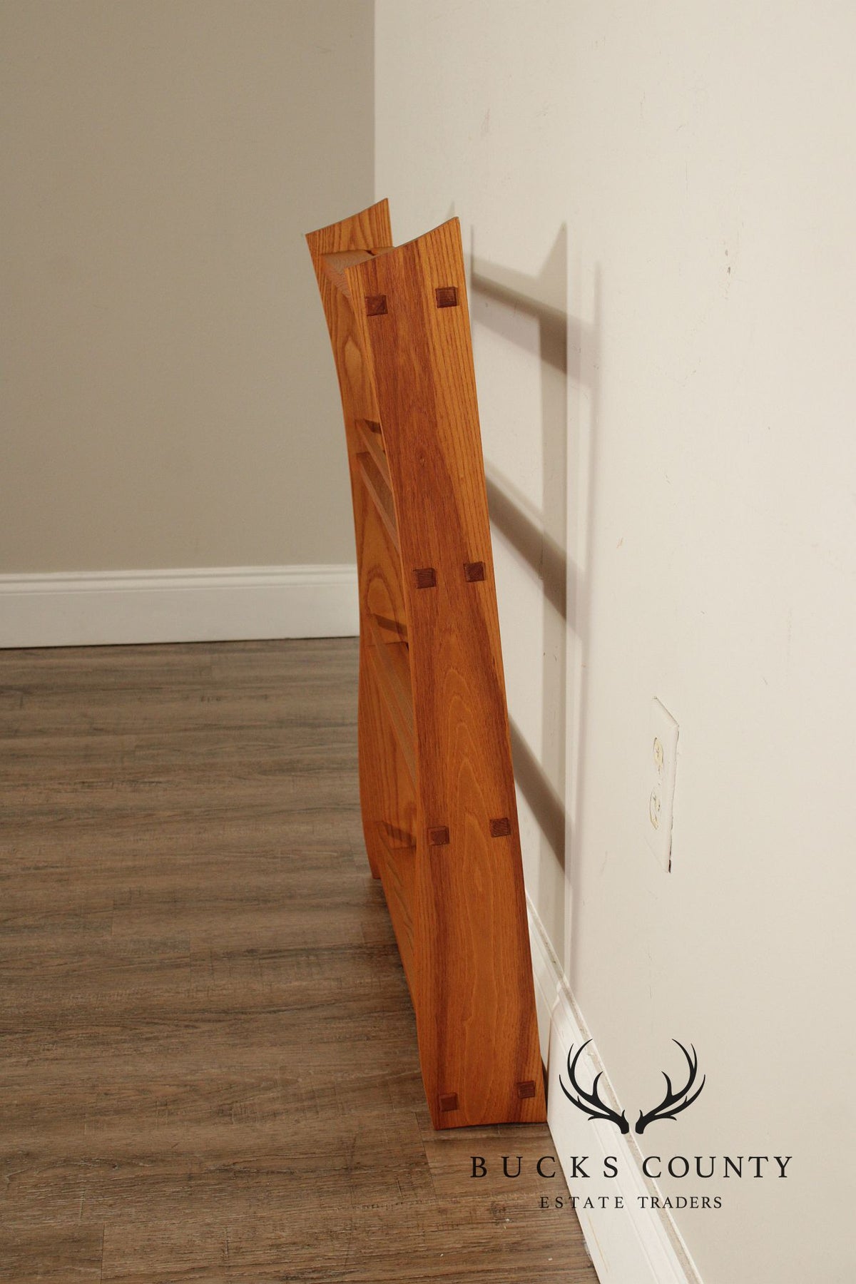 Mission Oak Arts And Crafts Pair Of Wall Mounted Bookshelves