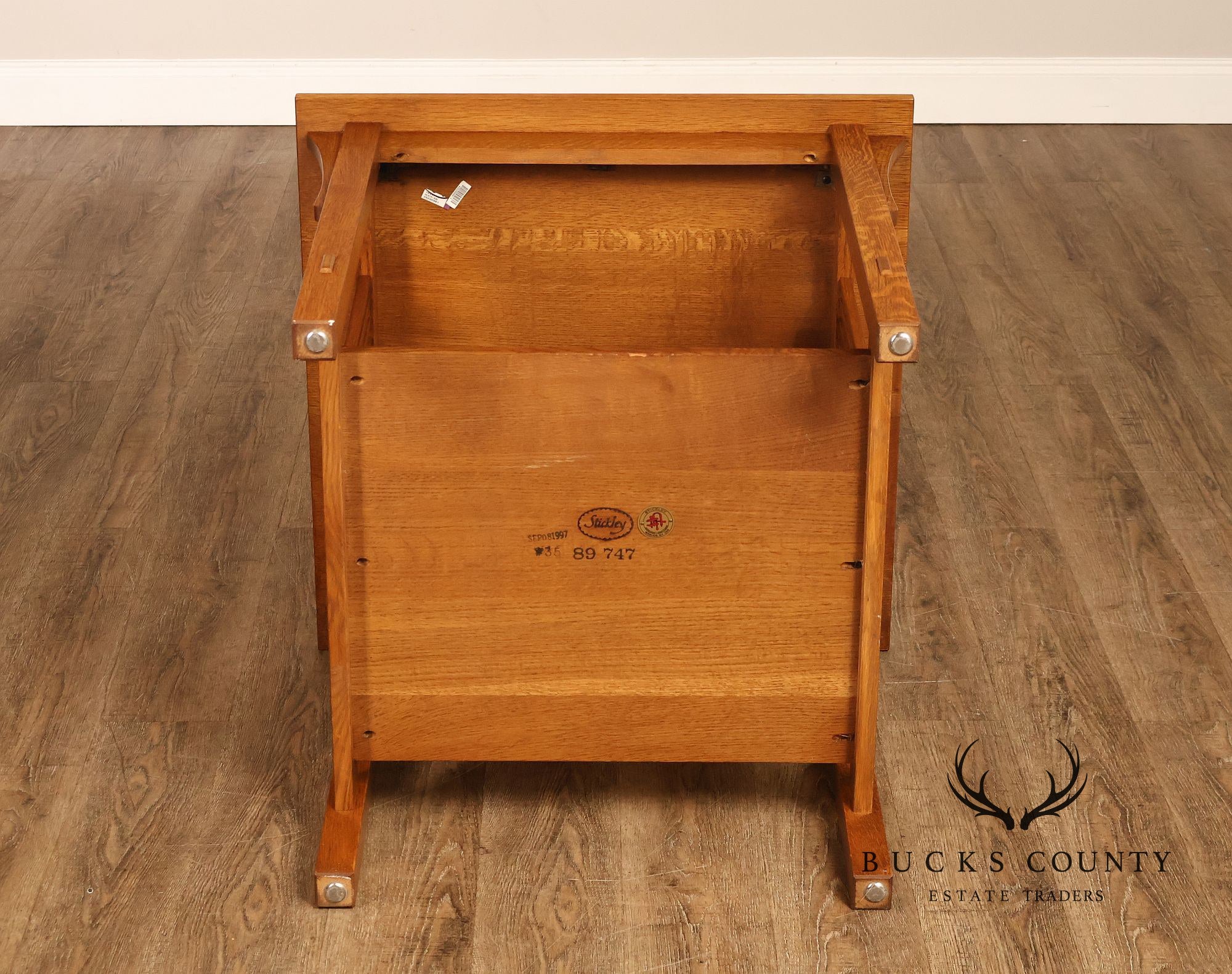 Stickley Mission Collection Oak Spindle Lamp Table