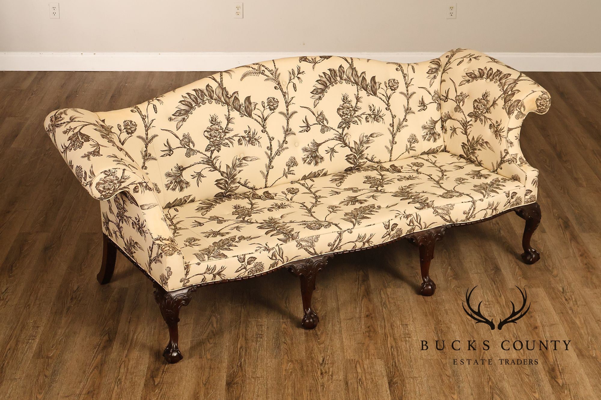 Baker Williamsburg Reproductions Camelback Sofa