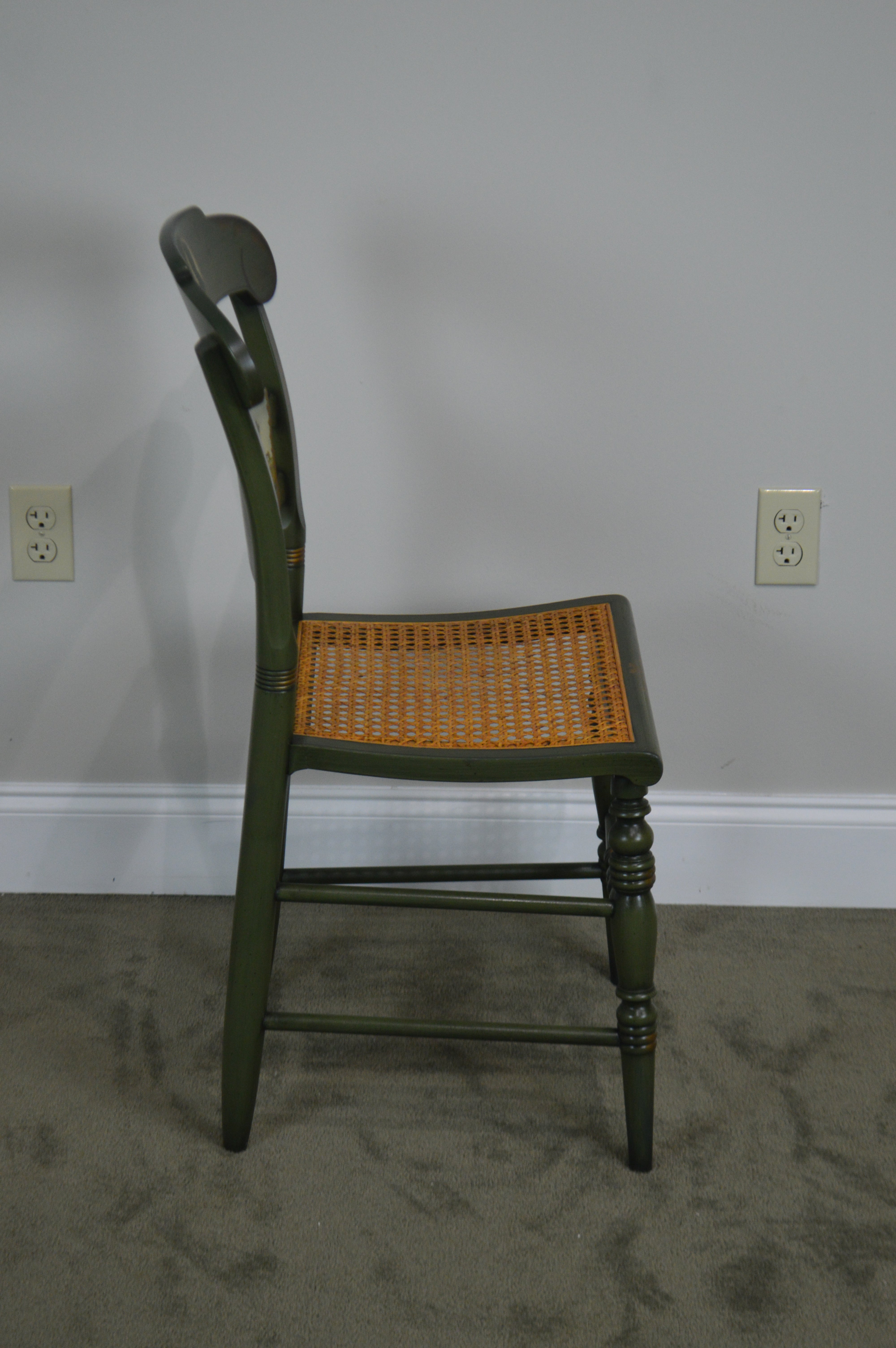 Hitchcock Andrew Jackson's Hermitage Limited Edition Hand Painted Pair Side Chairs (B)