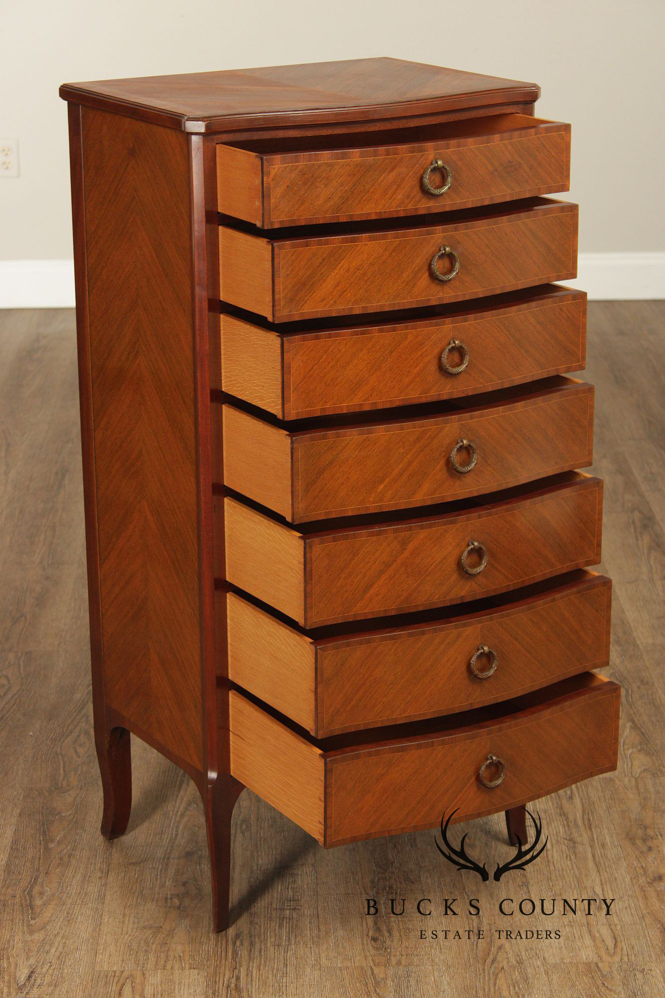 Schmieg & Kotzian Louis XV Style Satinwood Lingerie Chest