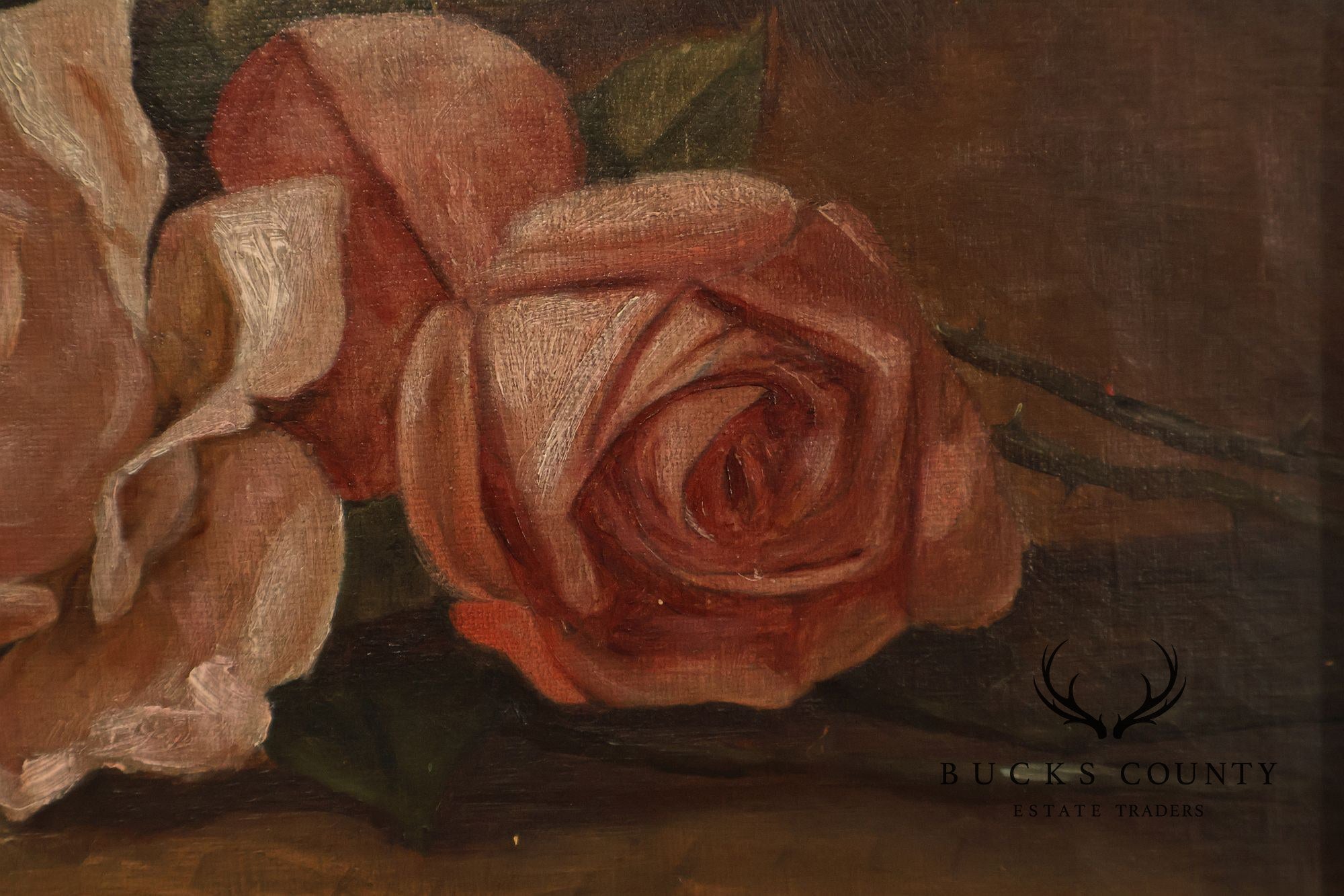 American School Floral Still-Life Painting