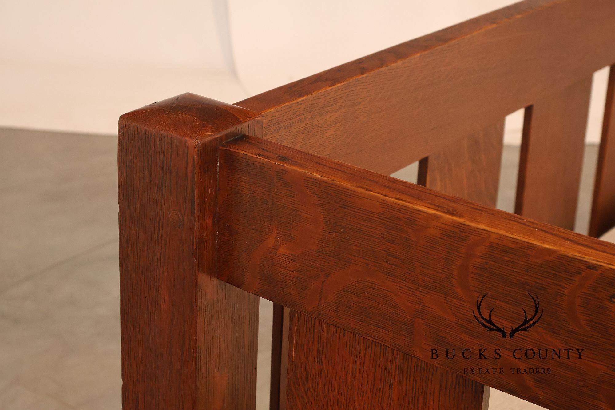 Antique Gustav Stickley No. 208 Arts And Crafts Mission Oak Settle