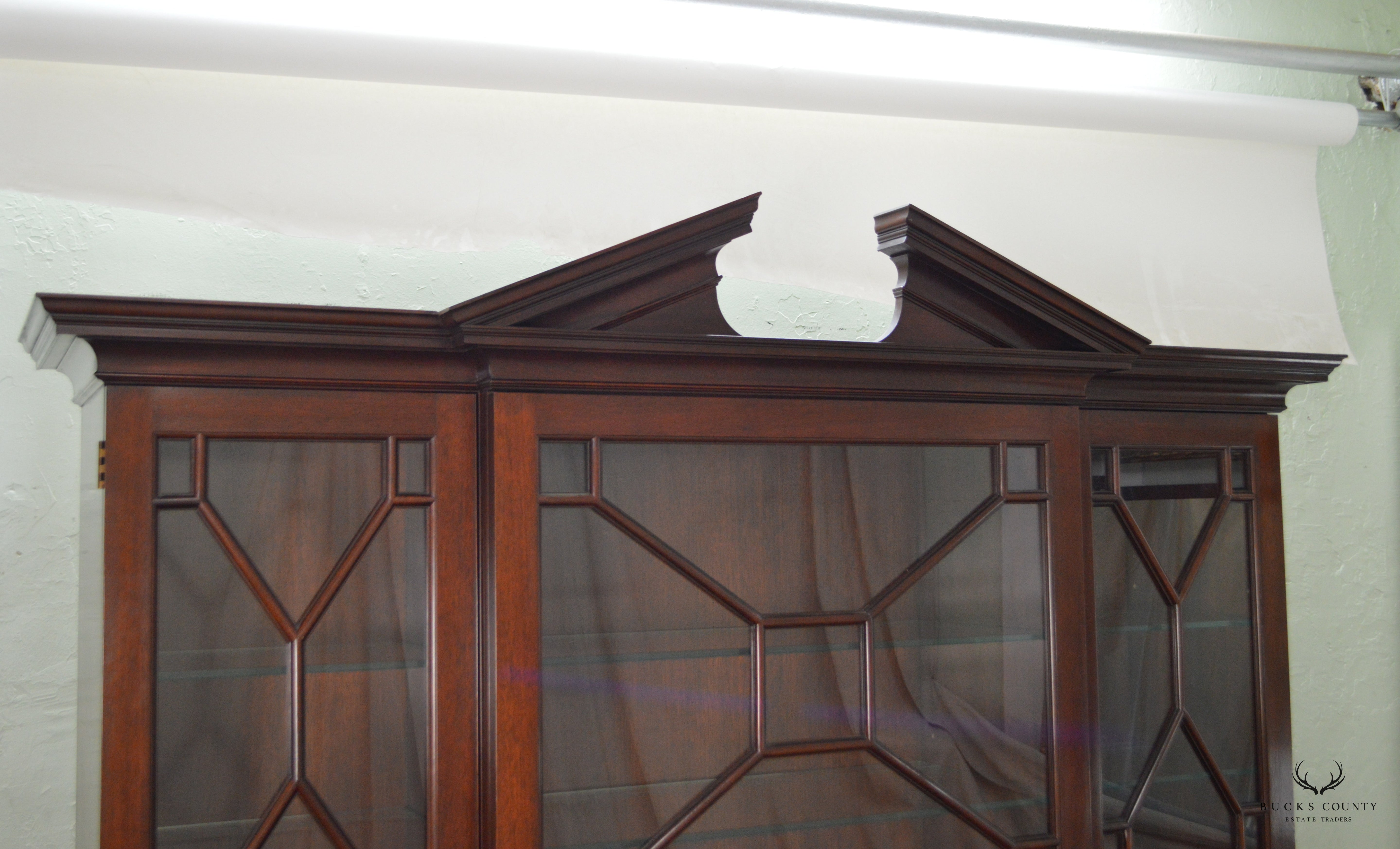 Baker Colonial Williamsburg Collection Large Mahogany Chippendale Breakfront