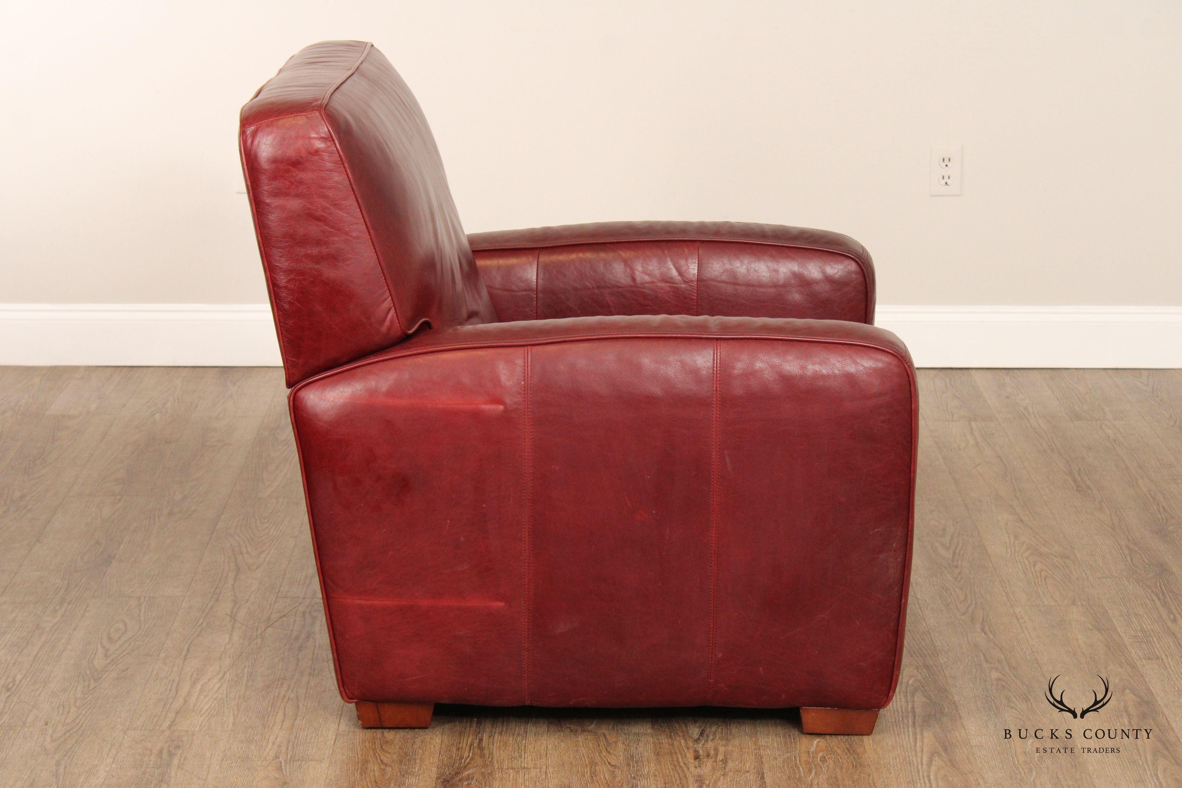 Crate & Barrel Leather Recliner