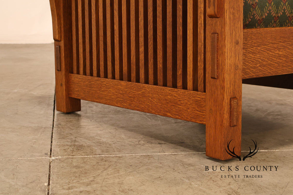 Stickley Mission Collection Oak Bent Arm Morris Chair