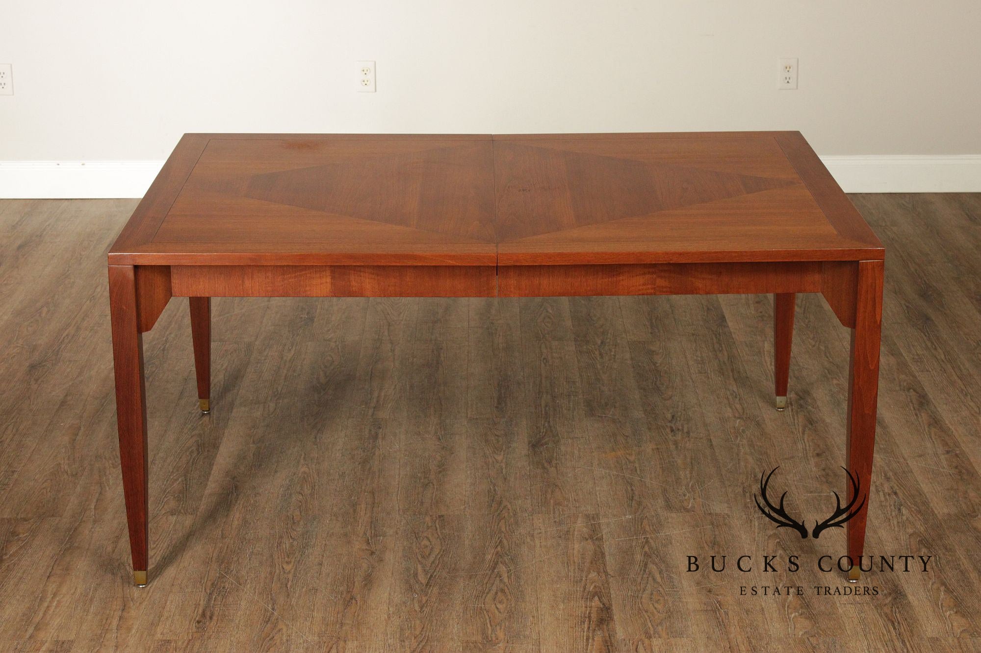 Baker Furniture Mid-Century Modern Style  Walnut Extension Dining Table