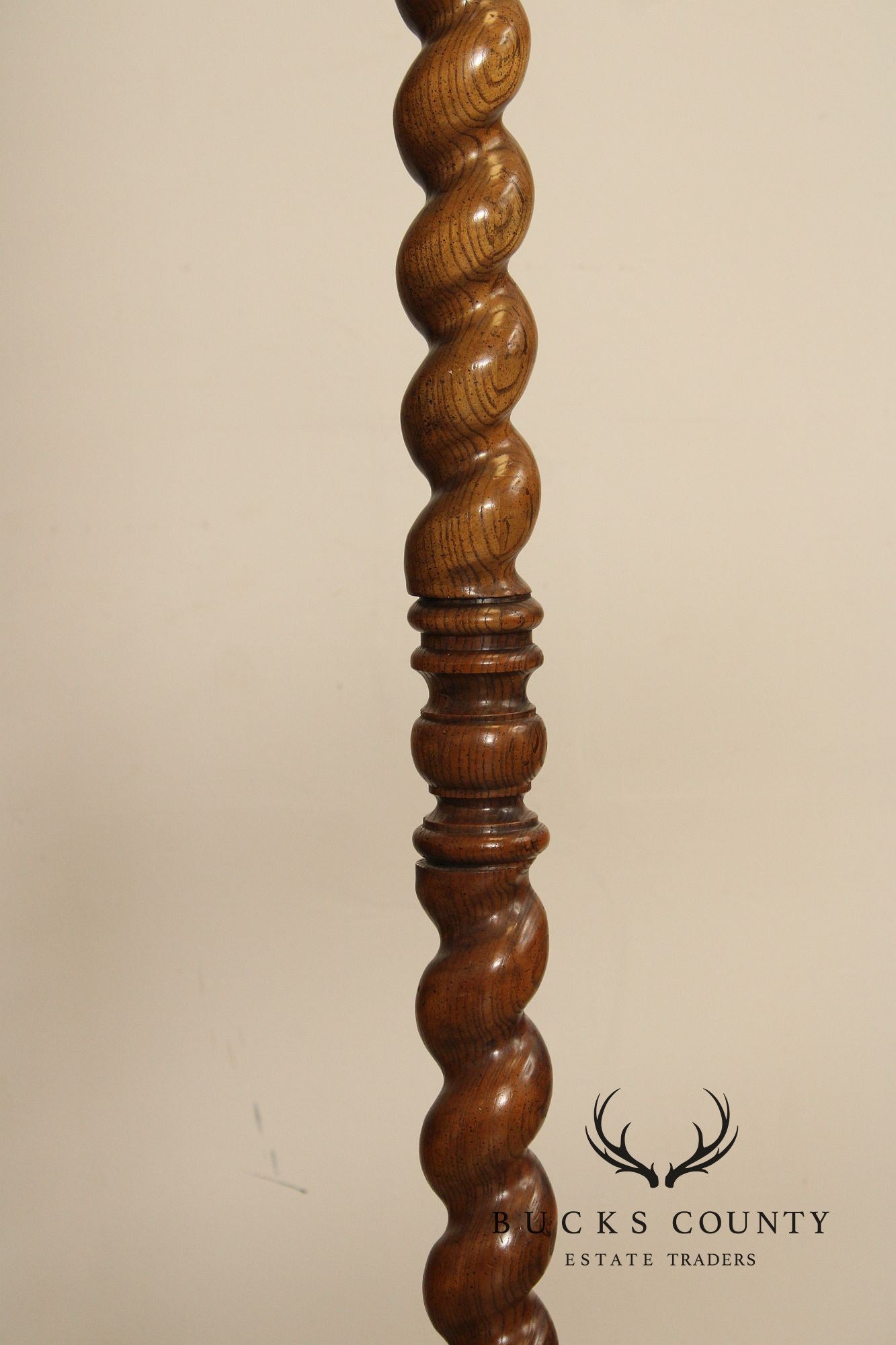 Baker Barley Twist Carved Oak King Size Canopy Poster Bed