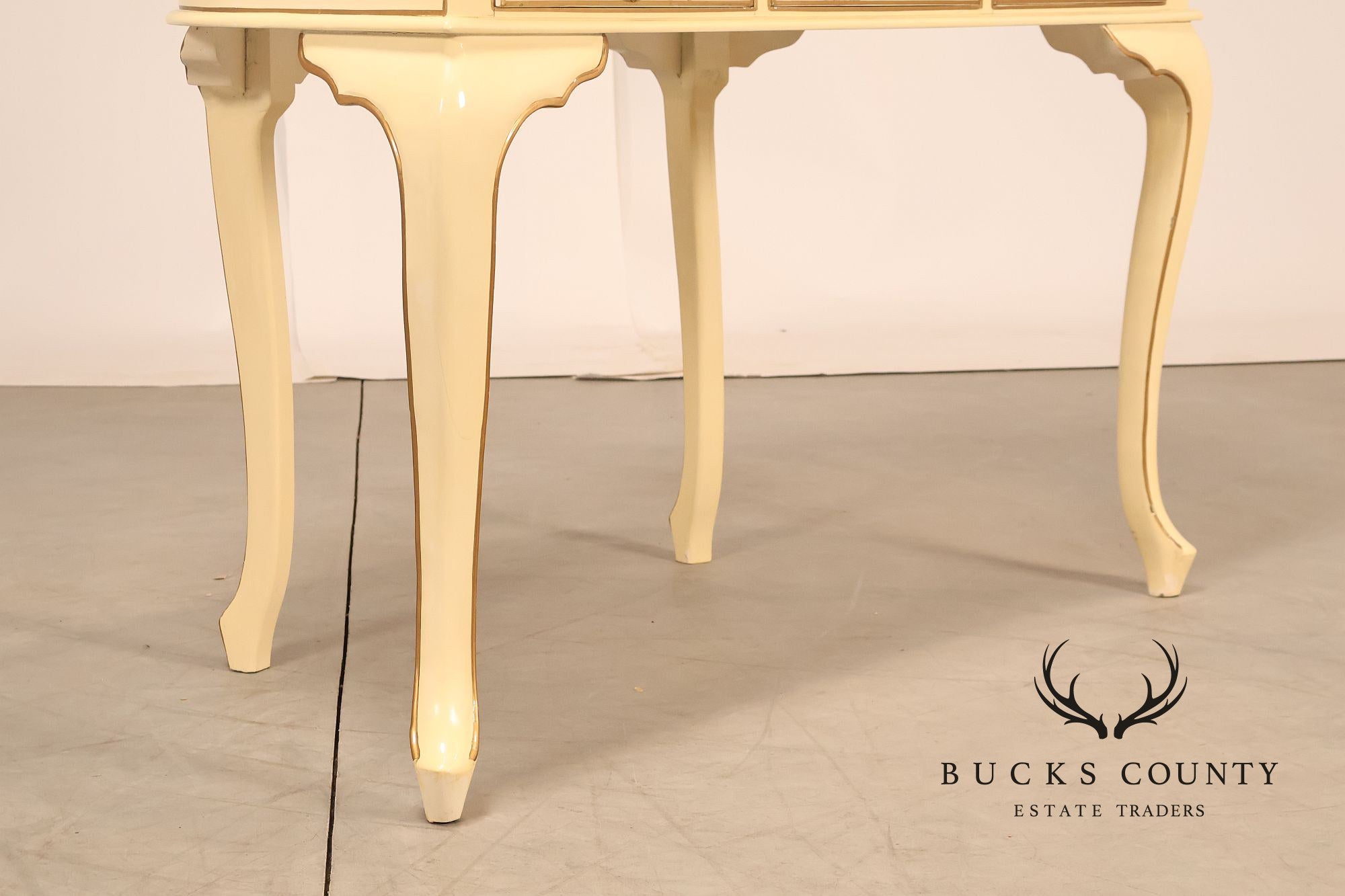 Chinoiserie Painted Carlton House Writing Desk With Chair
