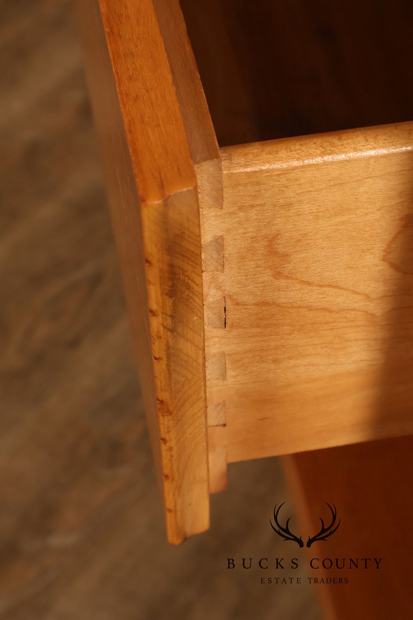 Mid Century Modern Pine Nightstand