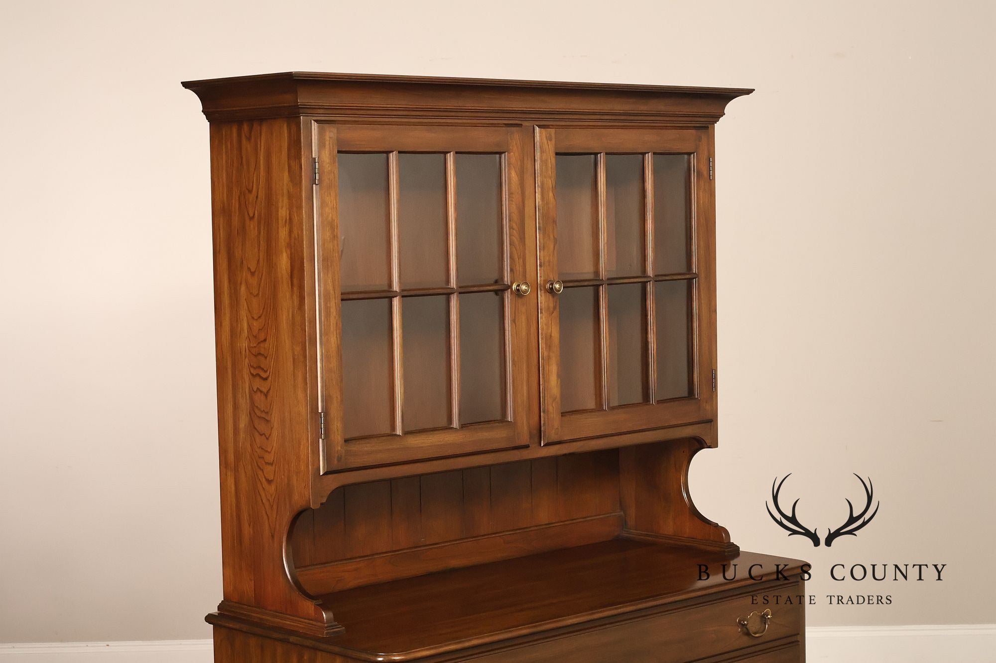 Pennsylvania House Vintage Cherry Step Back Hutch China Cabinet