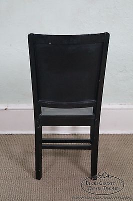 Antique Chinese Black Lacquer Chinoiserie Side Chair