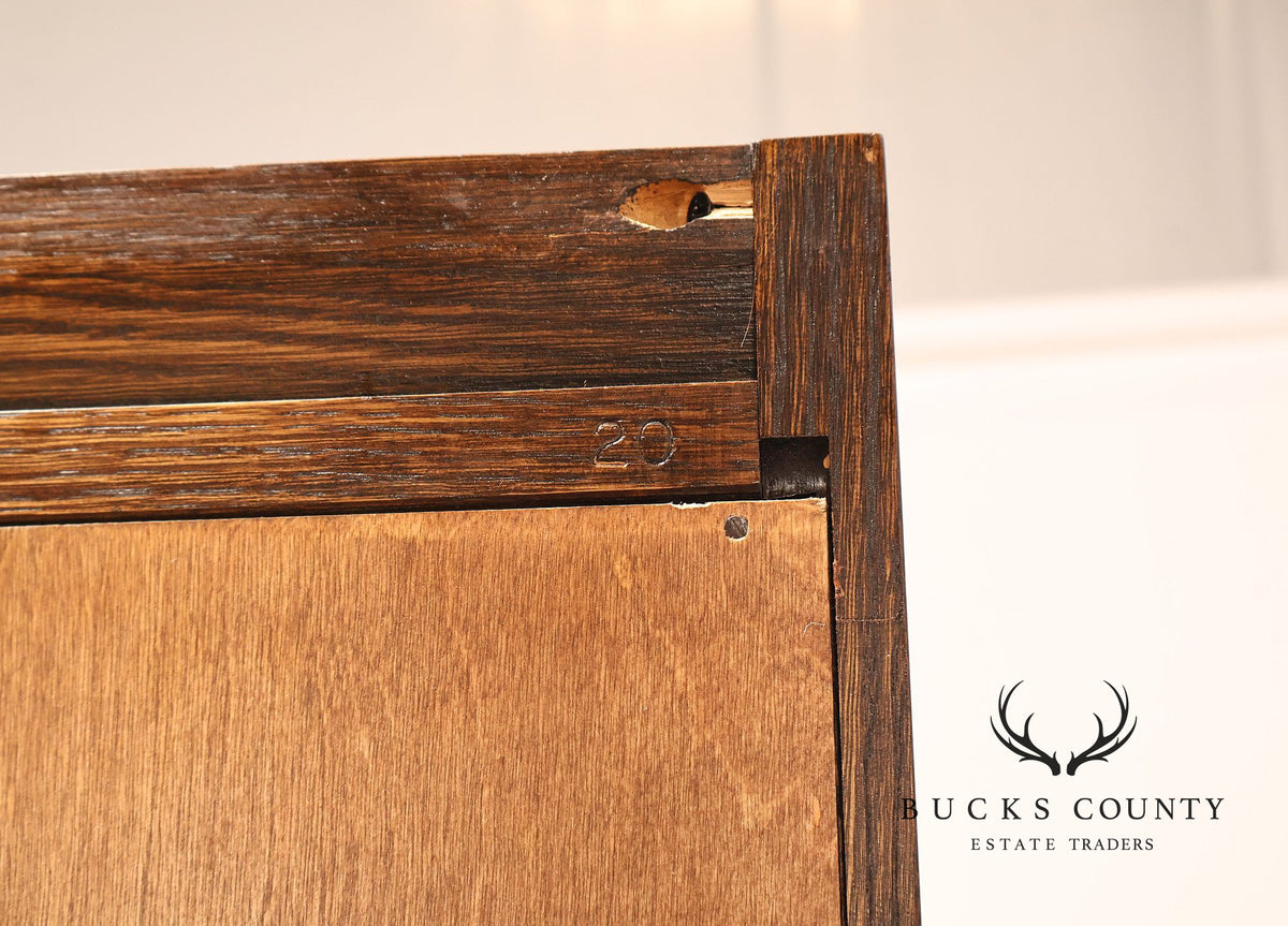 Stickley Mission Collection Oak Four-Section Barrister Bookcase