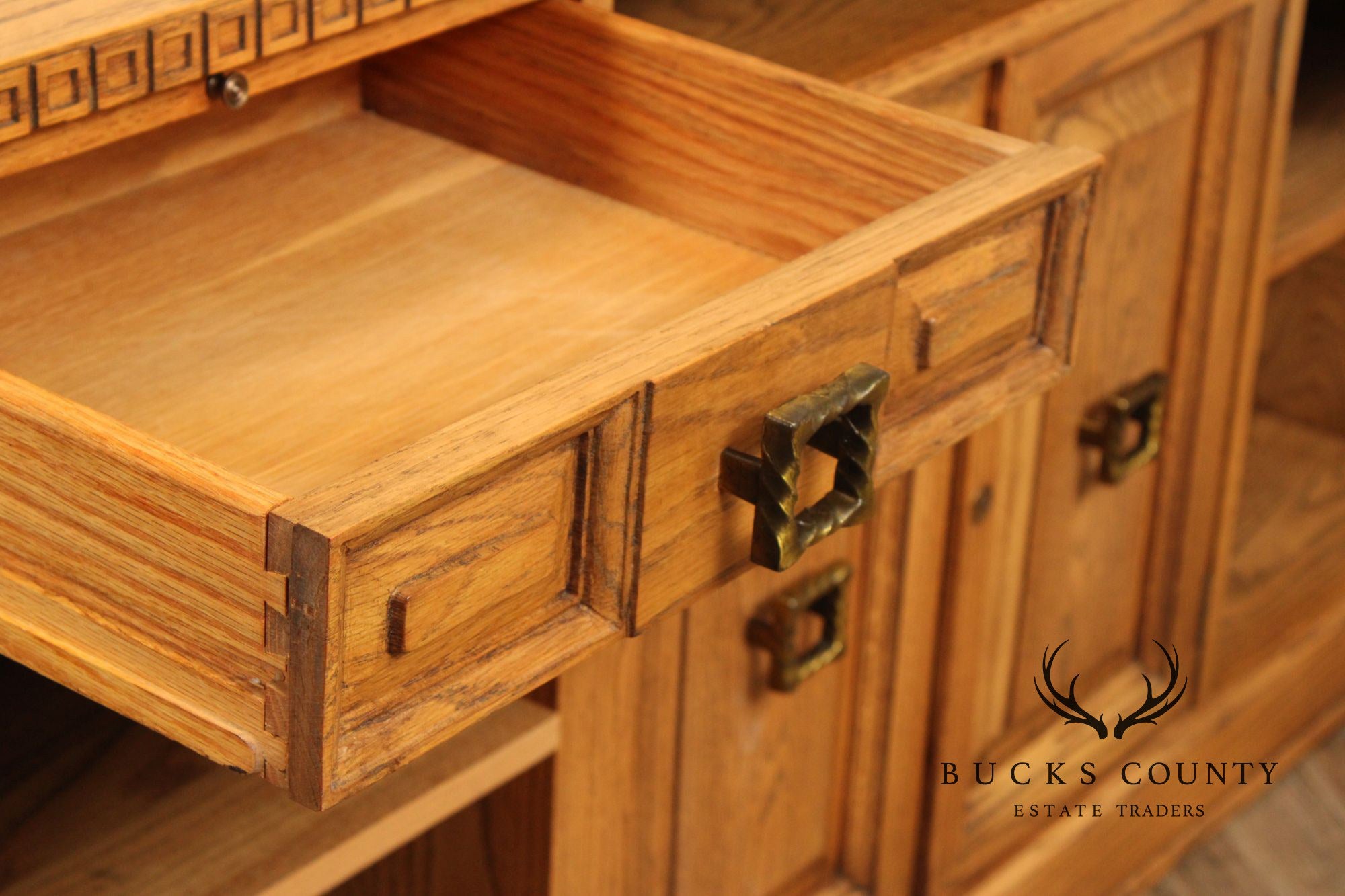 Romweber Viking Oak Bookcase Office Credenza