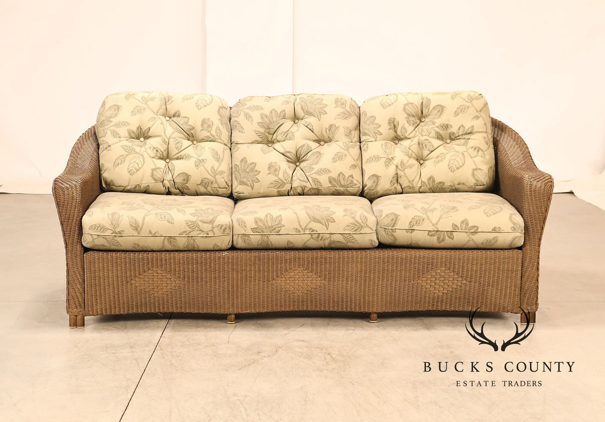 Lloyd Flanders Reflections All-Weather Lloyd Loom Wicker Sofa