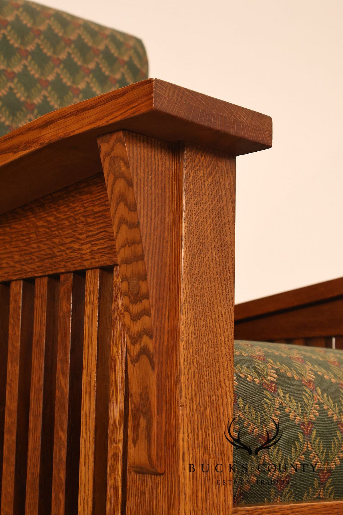 Stickley Mission Collection Oak Bent Arm Morris Chair