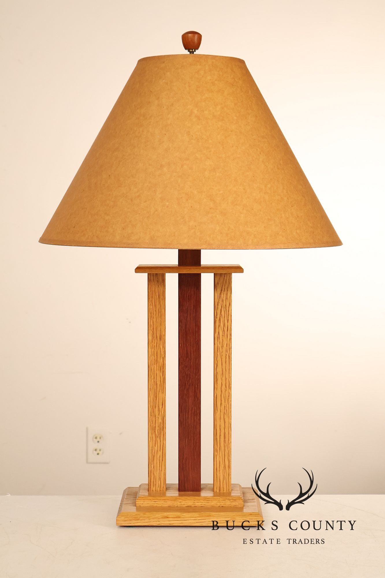 VNC Designs Mission Style Oak Table Lamp