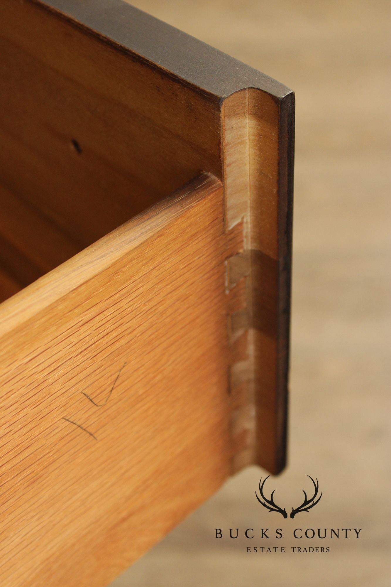 Basic Witz Mid Century Modern Walnut Triple Chest