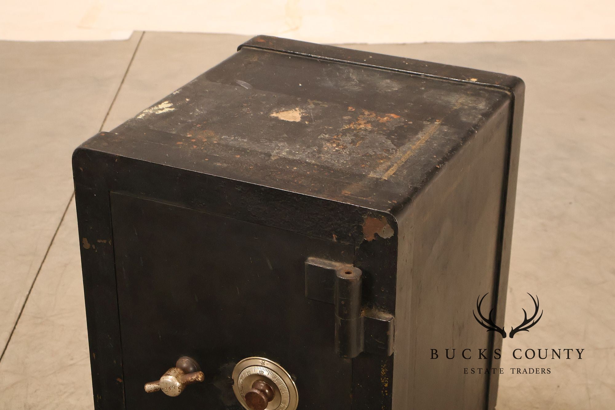 Antique Hall's Safe Company Iron Safe On Casters