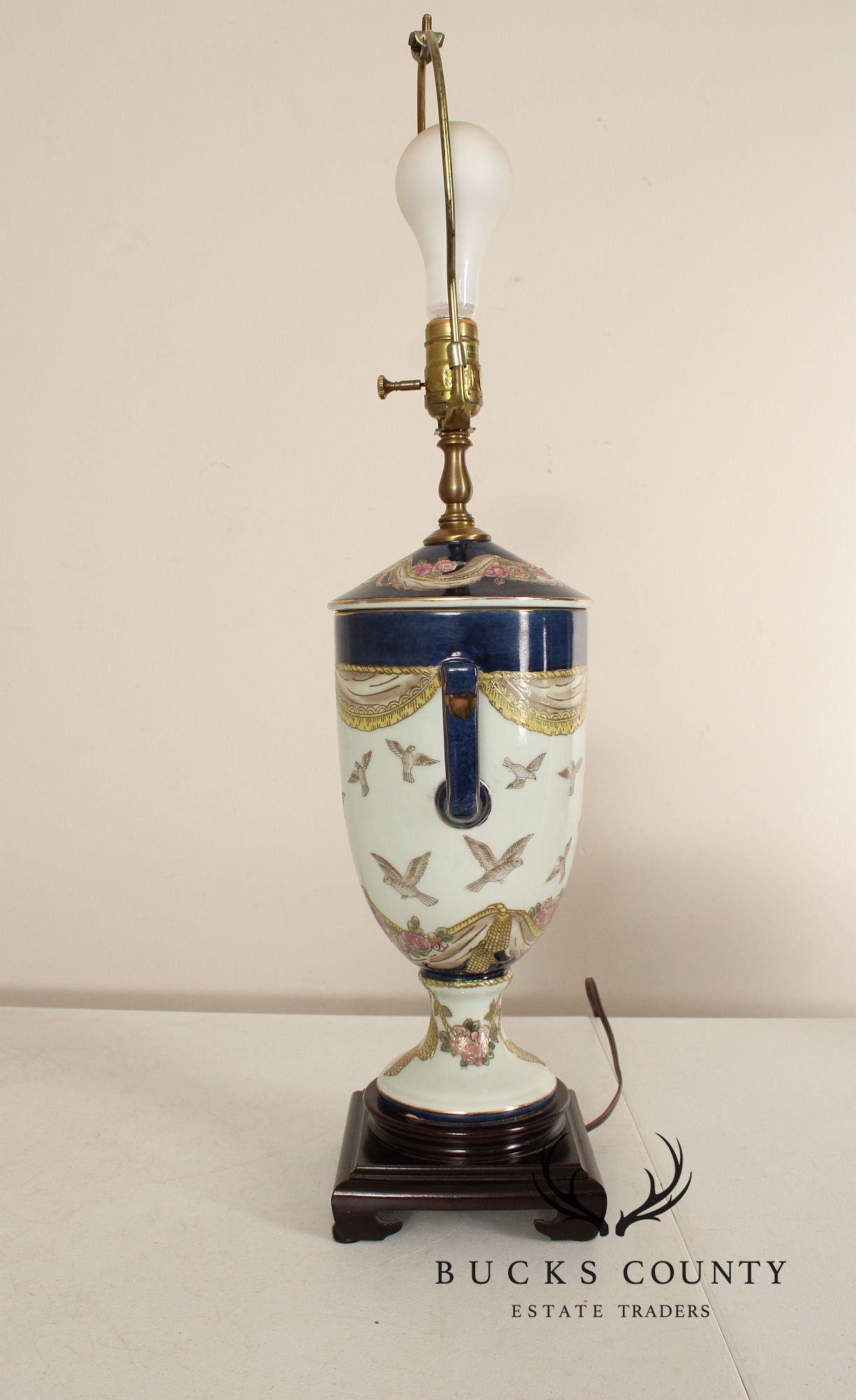 Bradburn Gallery Enameled Porcelain Urn Form Table Lamp