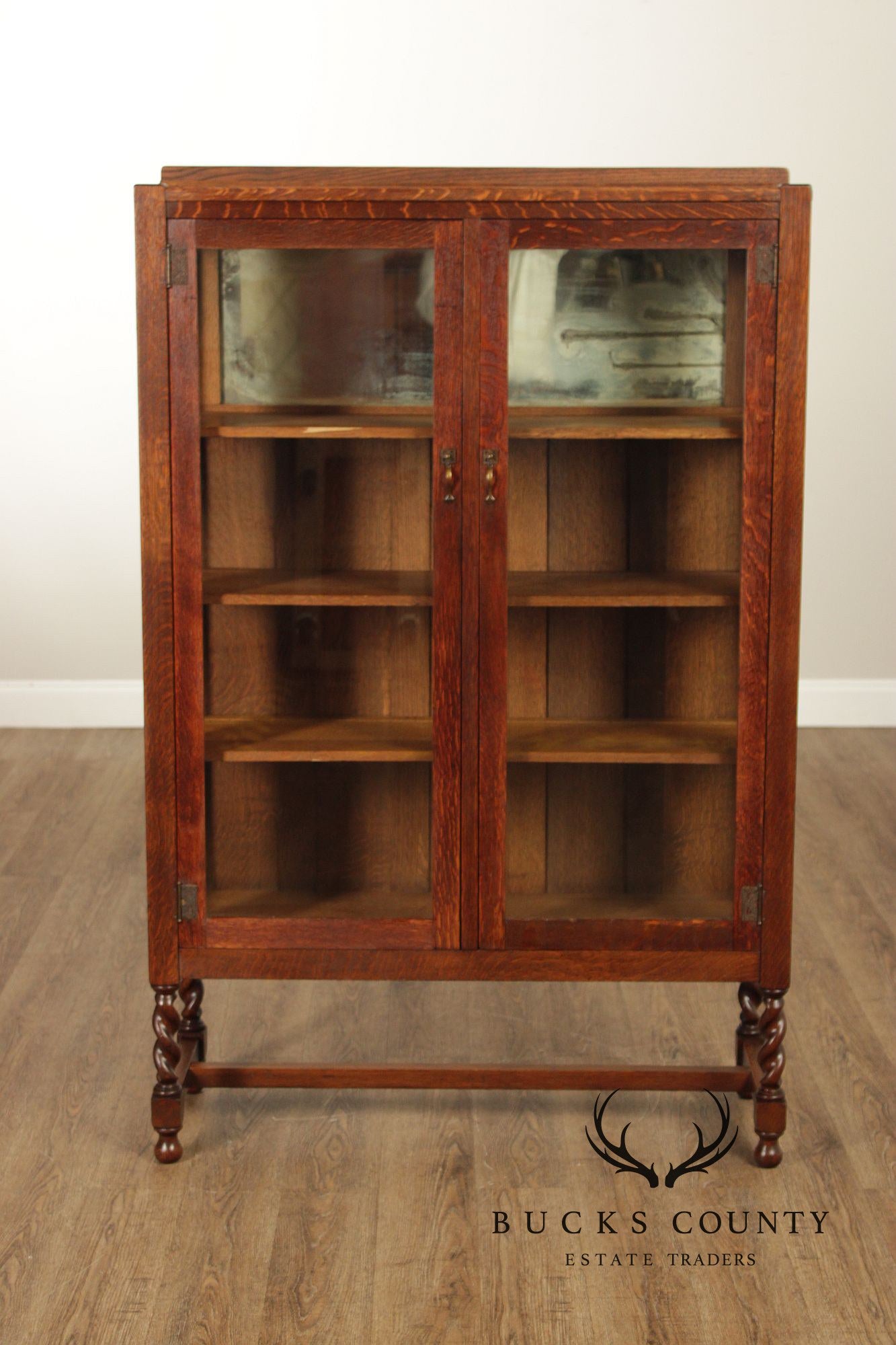 Stickley Brothers Antique Mission Oak Glass China Cabinet