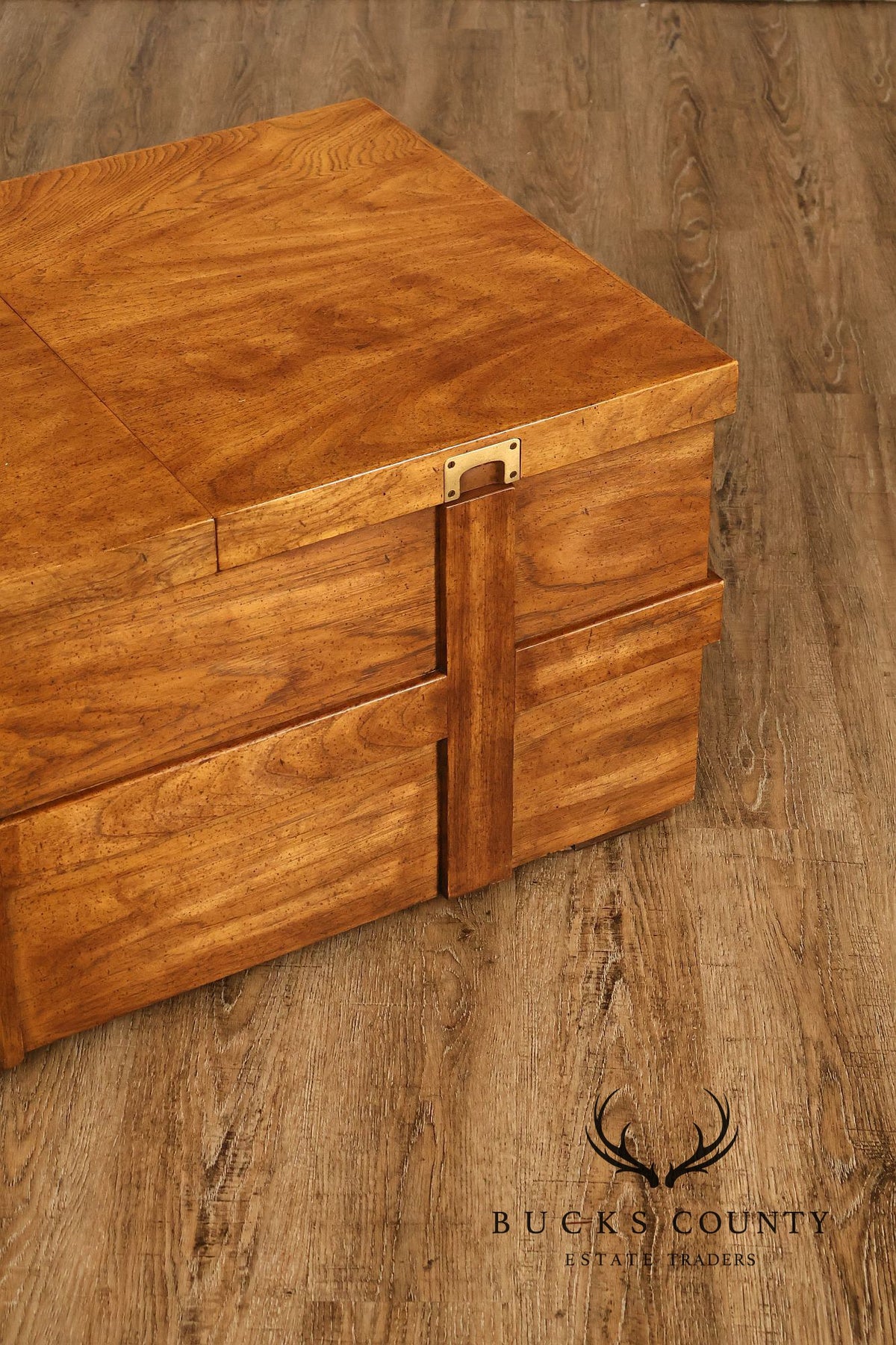 Drexel 'Woodbriar' Campaign Style Coffee Table