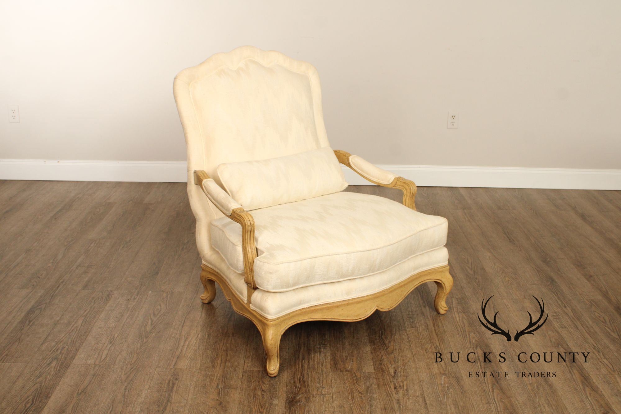 Baker Furniture French Louis XV Style Fauteuil Armchair