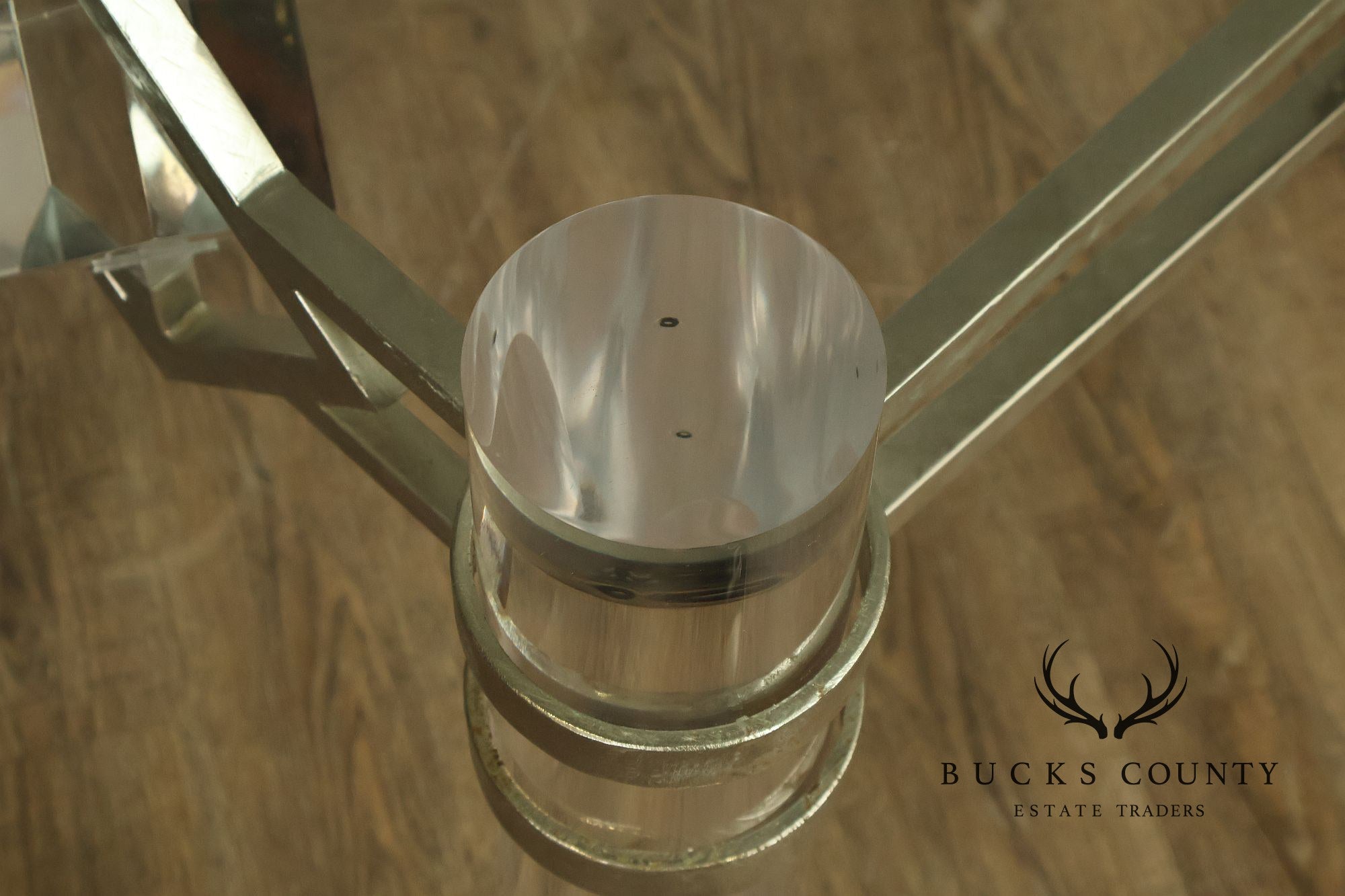 Pietro Costantini For Ello Glass Top Dining Table With Sculptural Base
