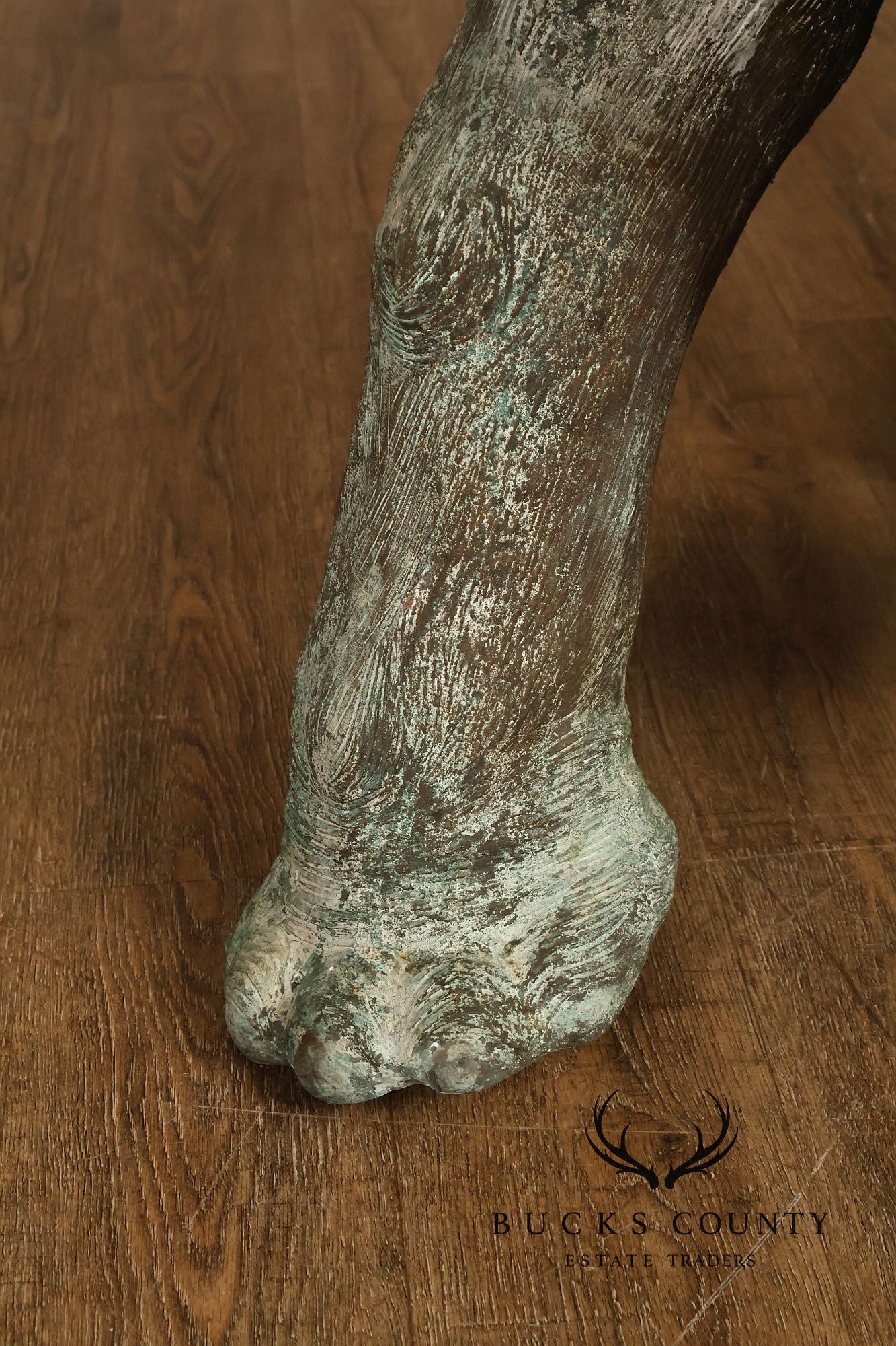 Monumental Cast Bronze Raised Trunk Elephant Garden Statue