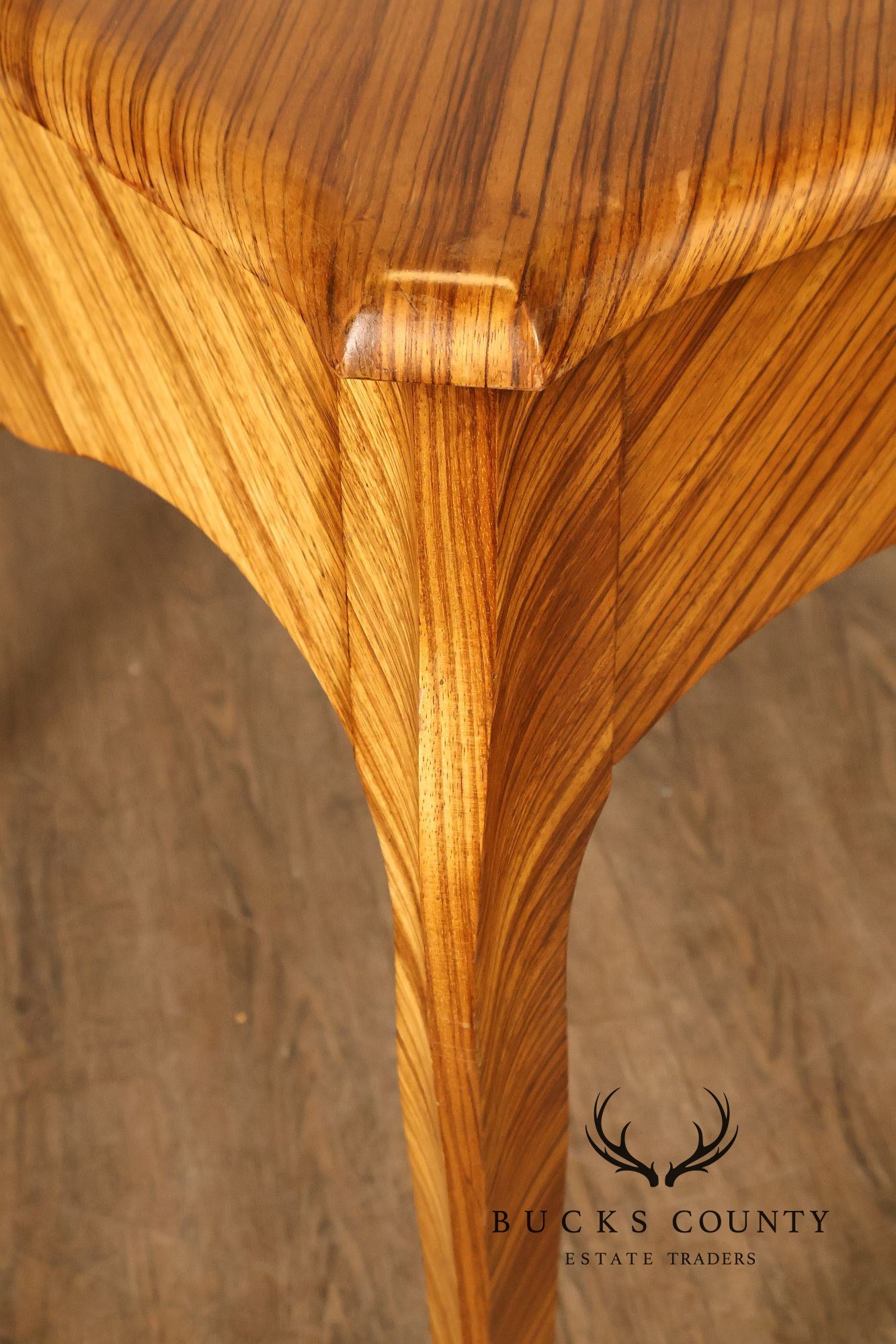 William Switzer Louis XV Zebrawood Bureau Plat Writing Desk