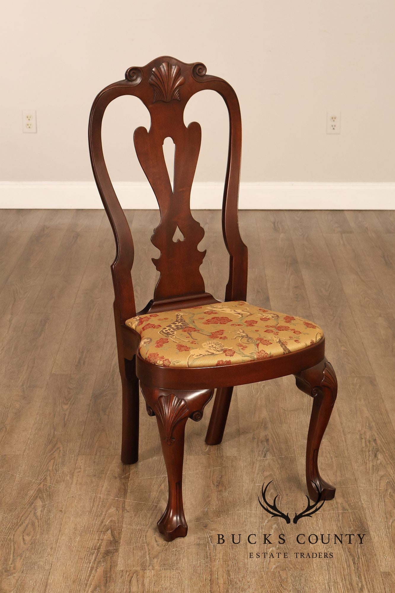 Kittinger Colonial Williamsburg Georgian Style Set Of Six Mahogany Side Dining Chairs CW-146