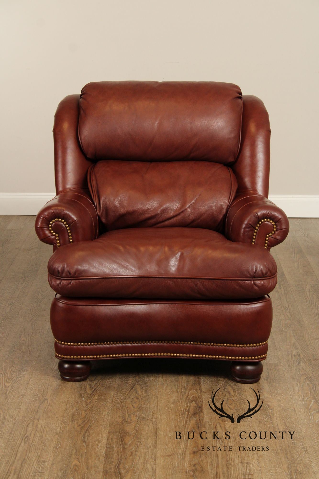 Hancock & Moore 'Austin' Leather Armchair and Ottoman