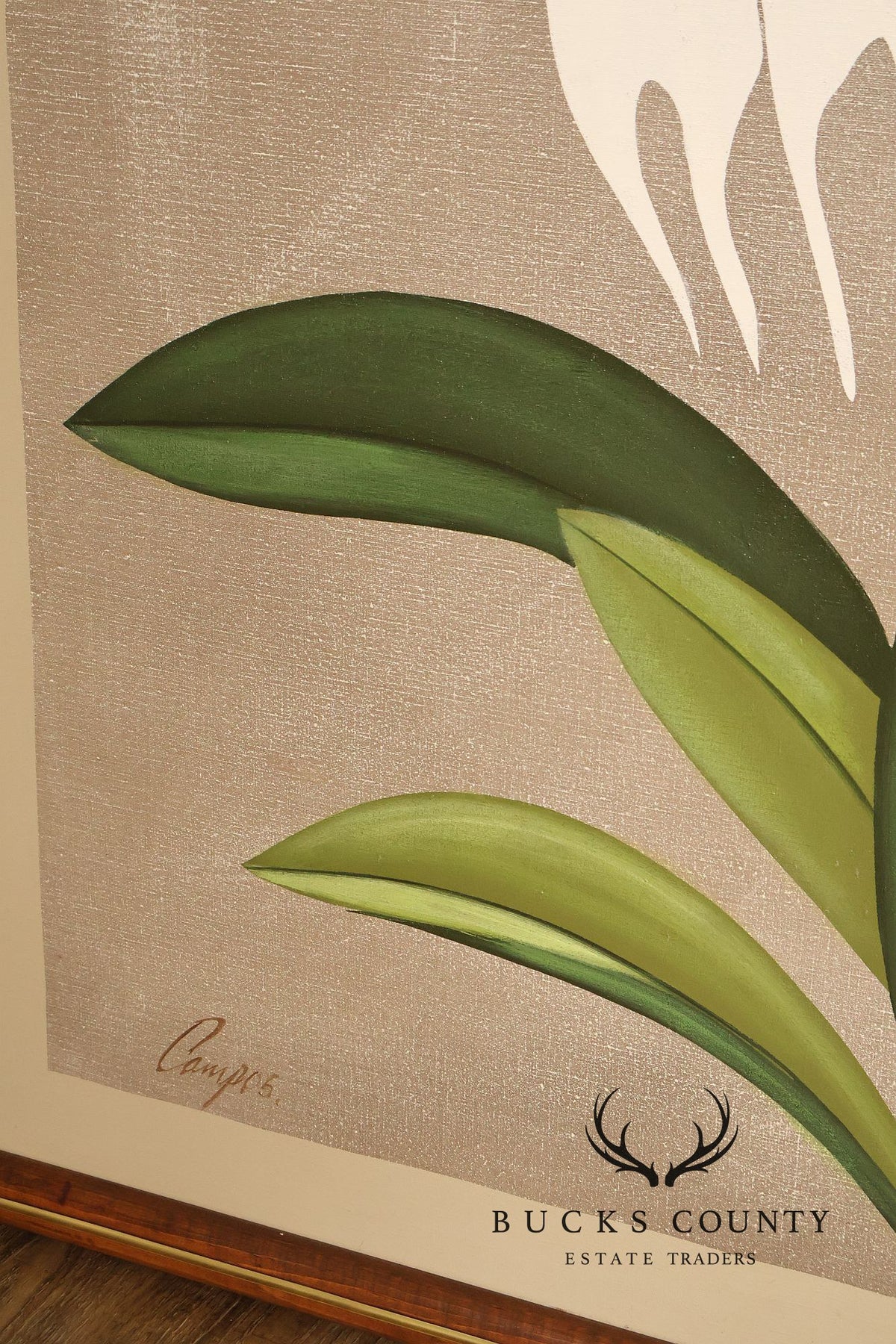 Artist Signed Floral Still-Life Painting, Orchids
