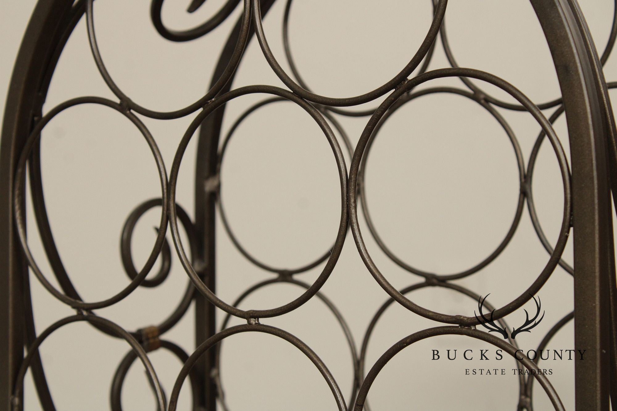 Arched 20-Bottle Iron Wine Rack