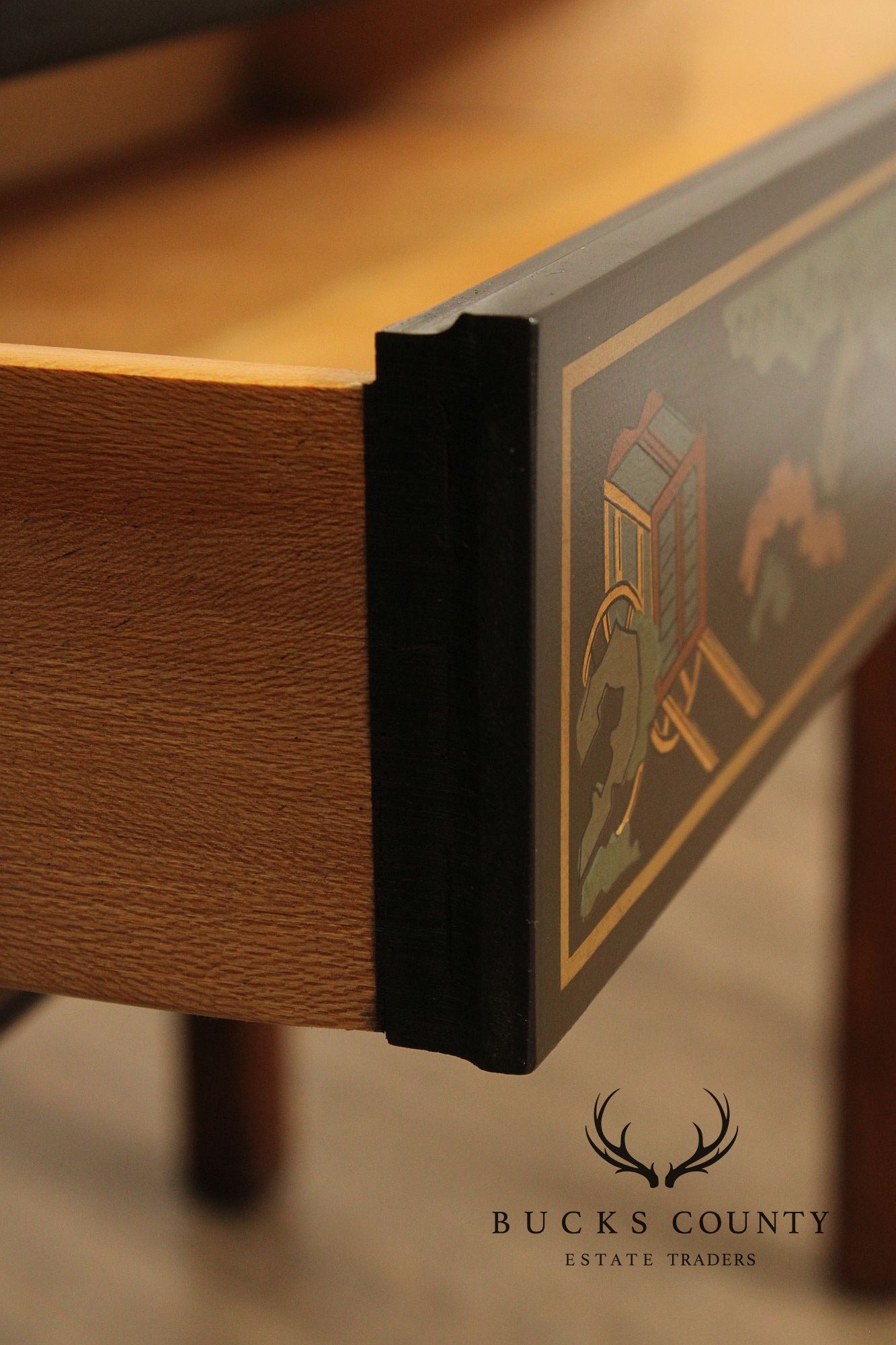 Drexel Heritage Chinoiserie Decorated Console Table