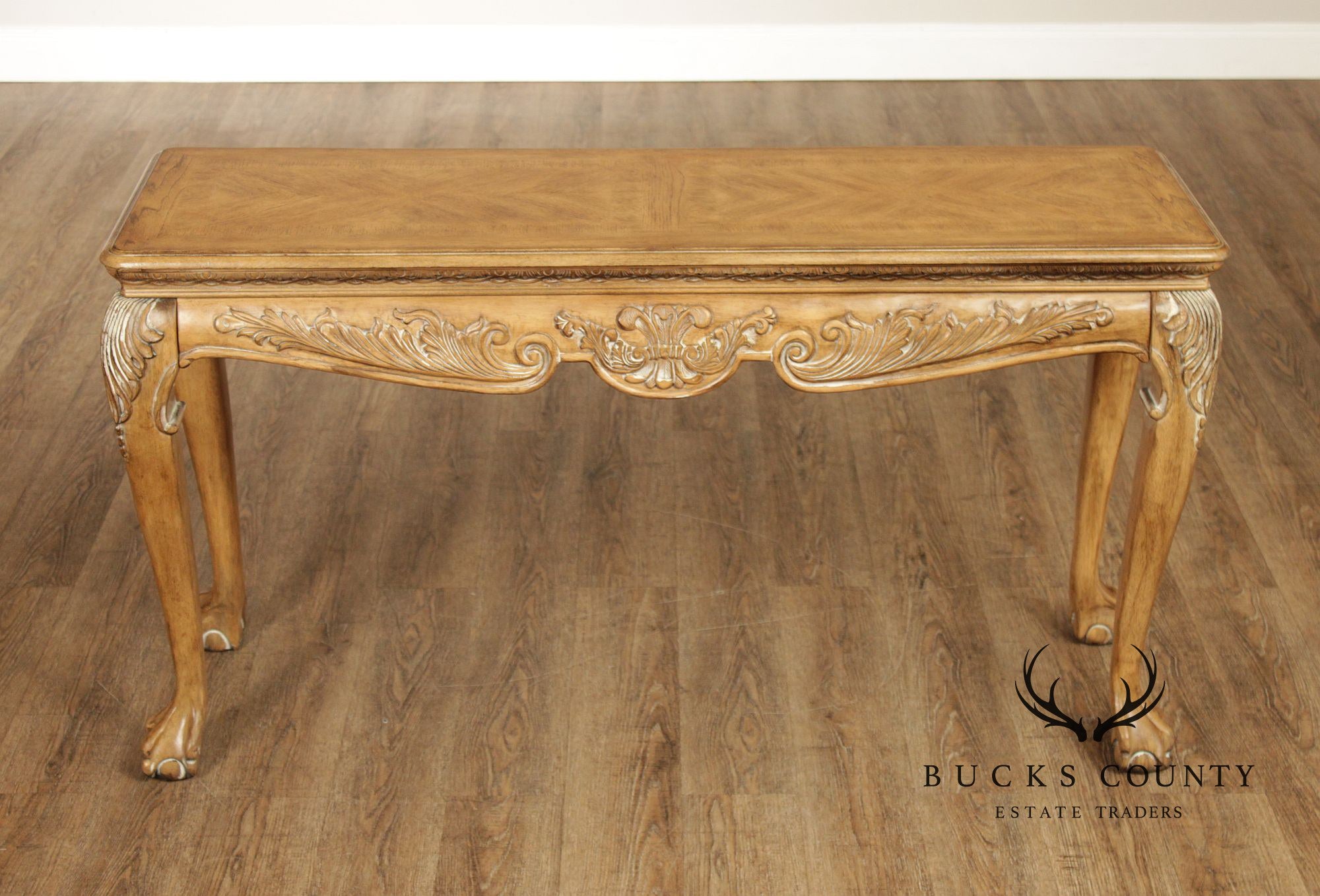 Chippendale Style Carved Console Sofa Table