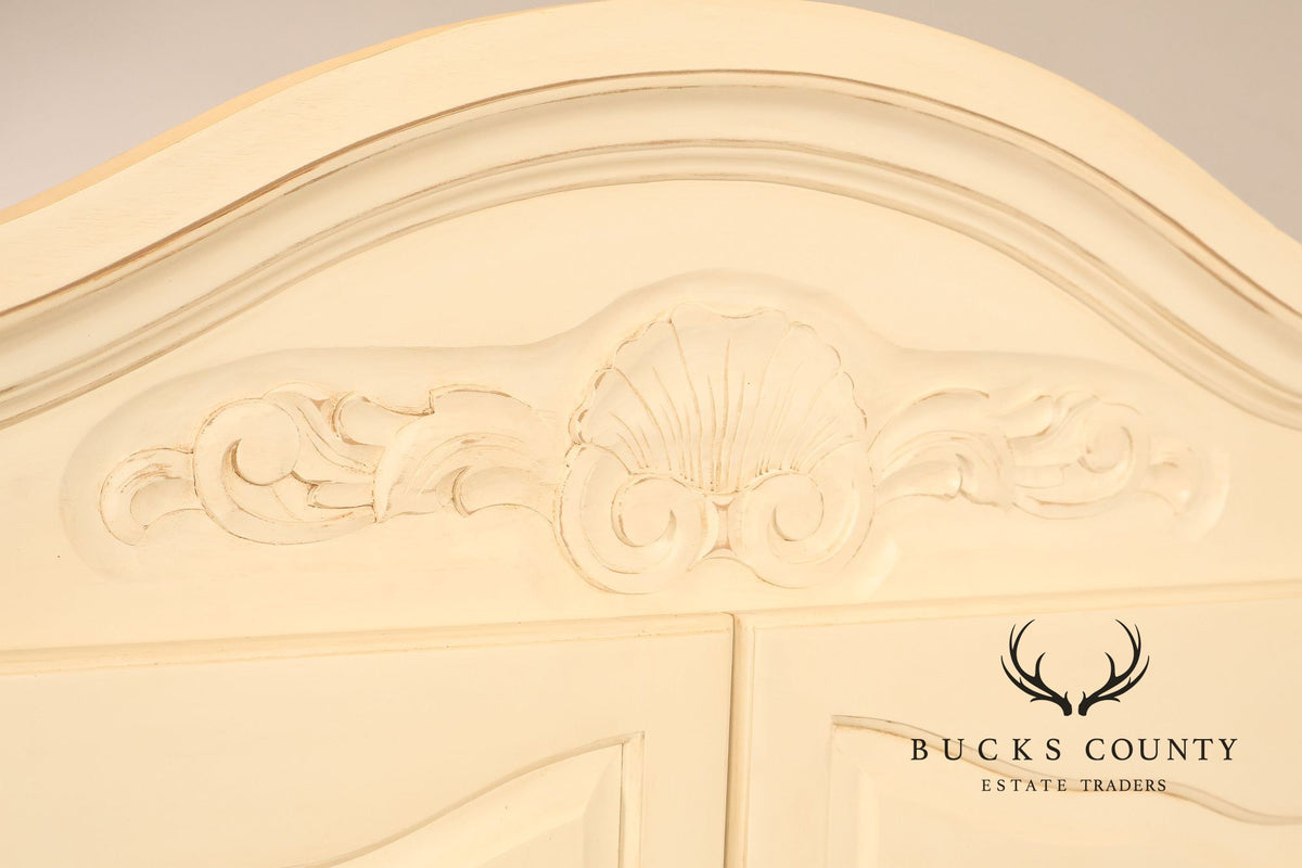 French Country Style Cream Painted Armoire